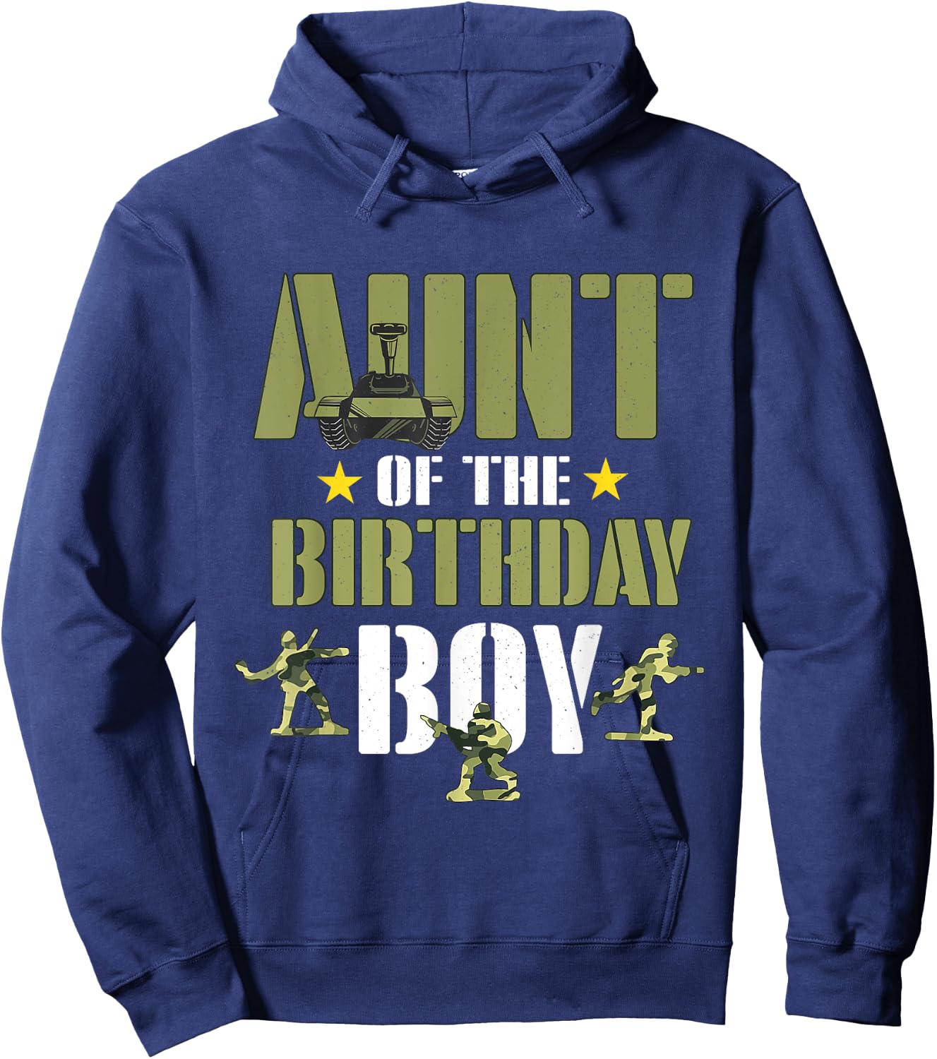 Aunt of The Birthday Boy Shirt Army Camouflage Aunt 1st Hoodie - Hoodie | Navy