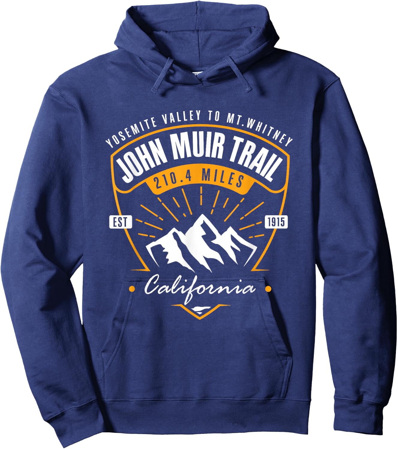 John Muir Trail Hiking Backpacking California Hiker Hoodie - Hoodie | Navy