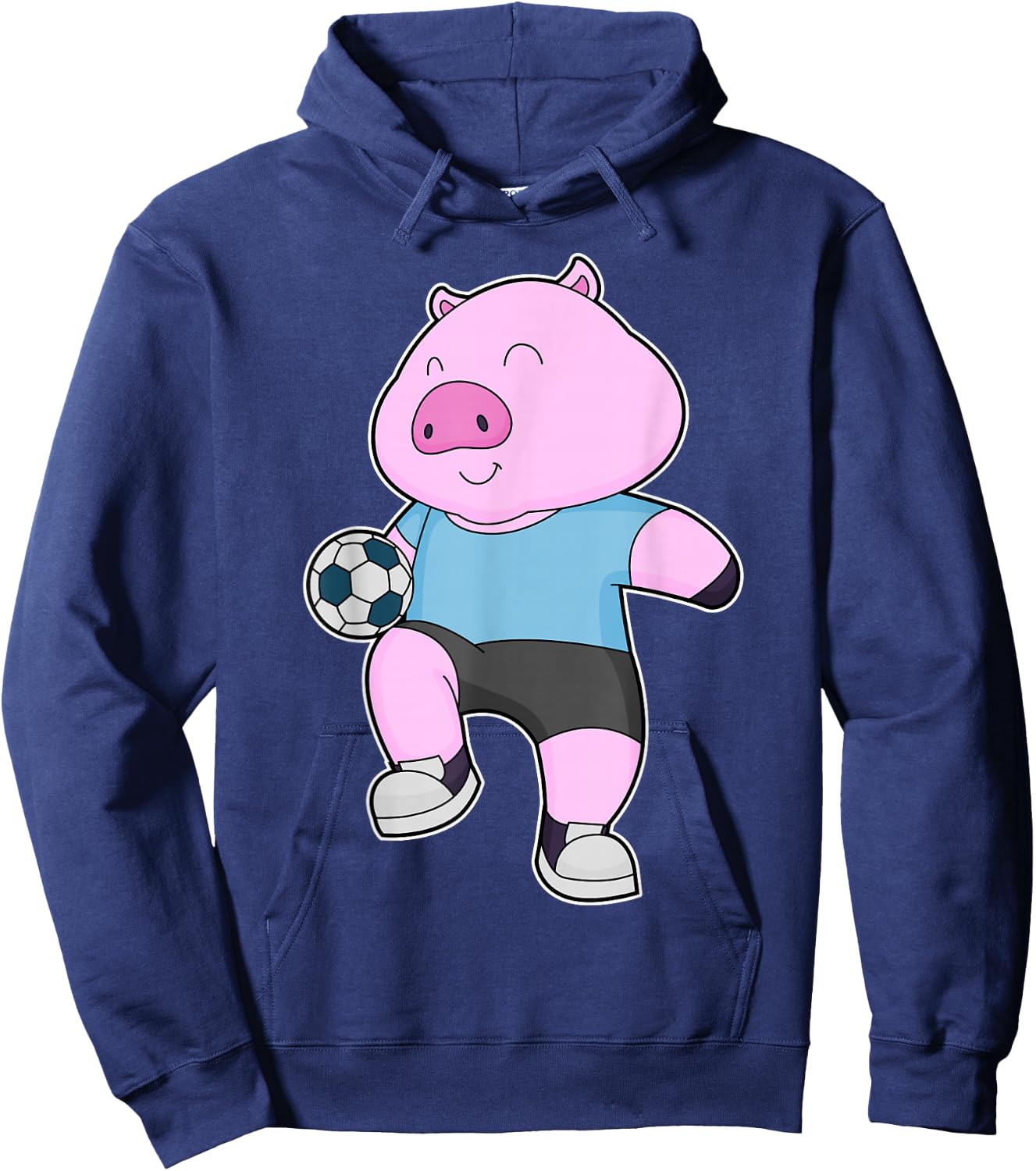 Pig Soccer player Soccer Sports Hoodie - Hoodie | Navy