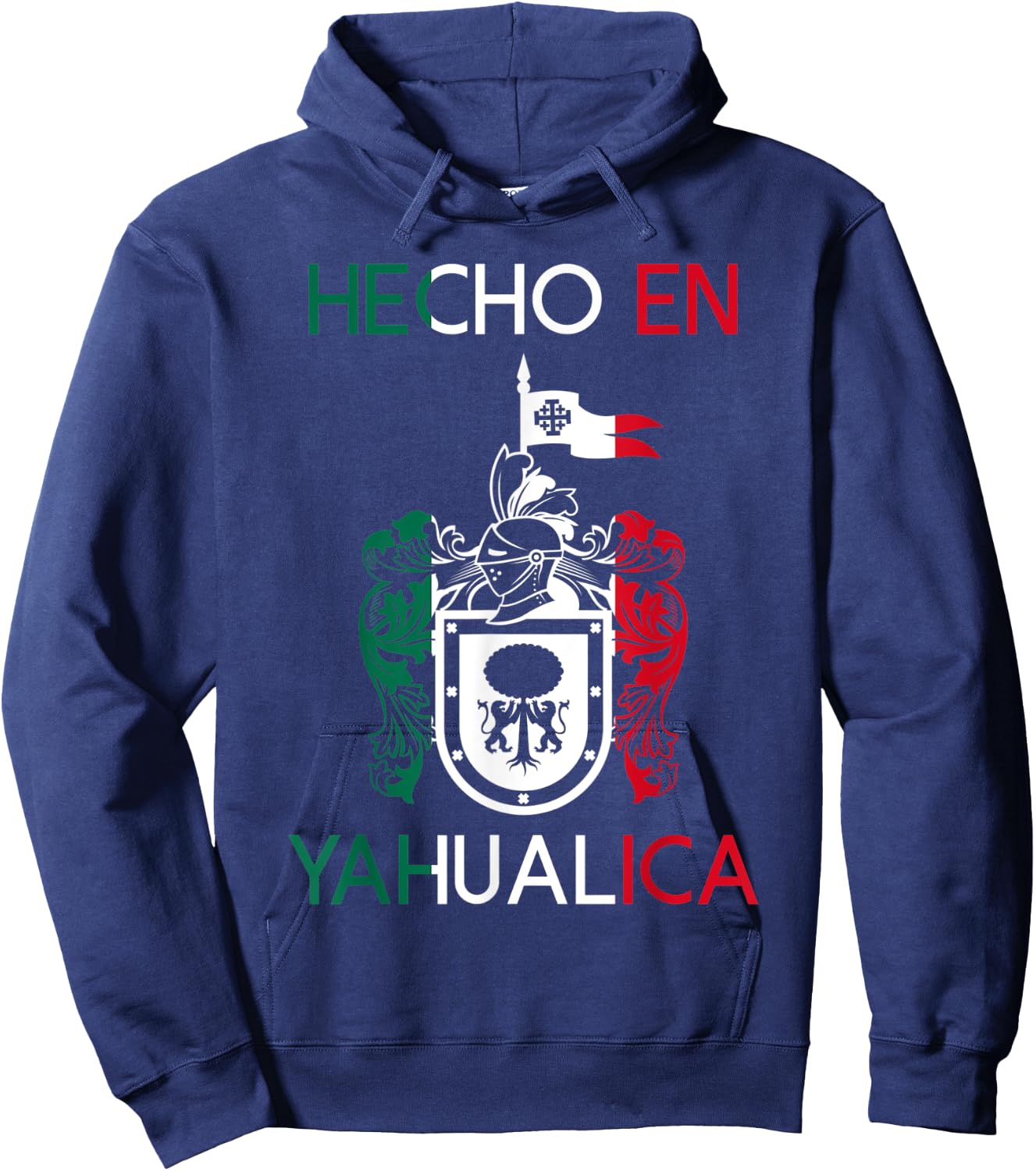 Yahualica Jalisco Estado De Mexico Escudo Eagle Aguila Hoodie - Hoodie | Navy