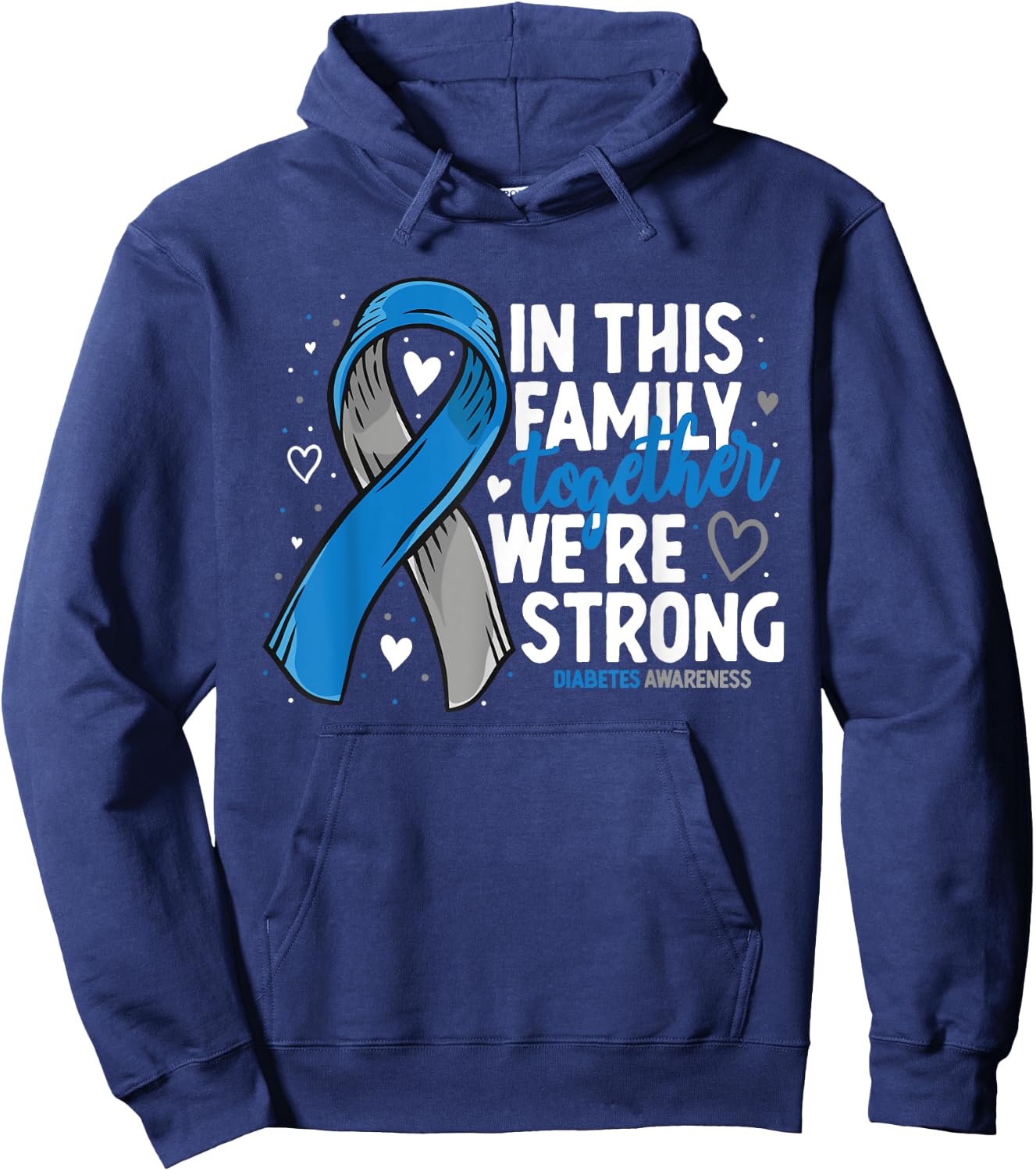 Diabetes Support Family Diabetic T2D T1D Diabetes Awareness Hoodie - Hoodie | Navy