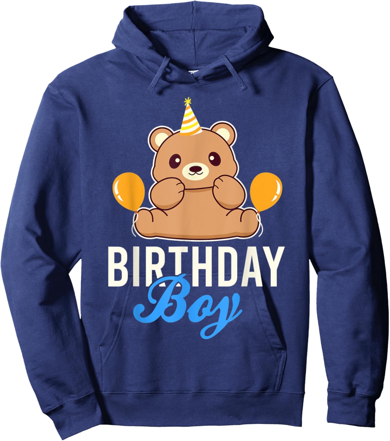 Cute Bear Birthday Boy Hoodie - Hoodie | Navy