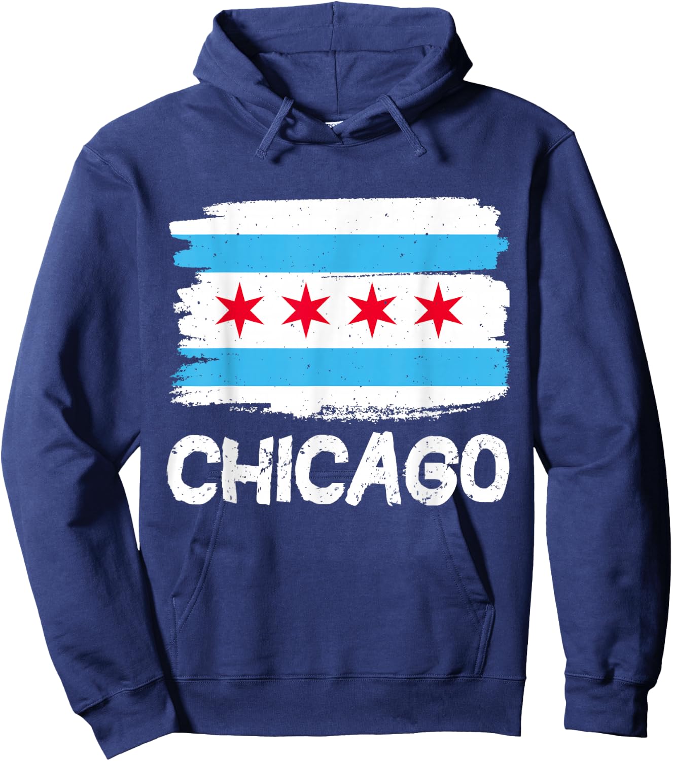 Cool Chicago Flag Hoodie - Hoodie | Navy