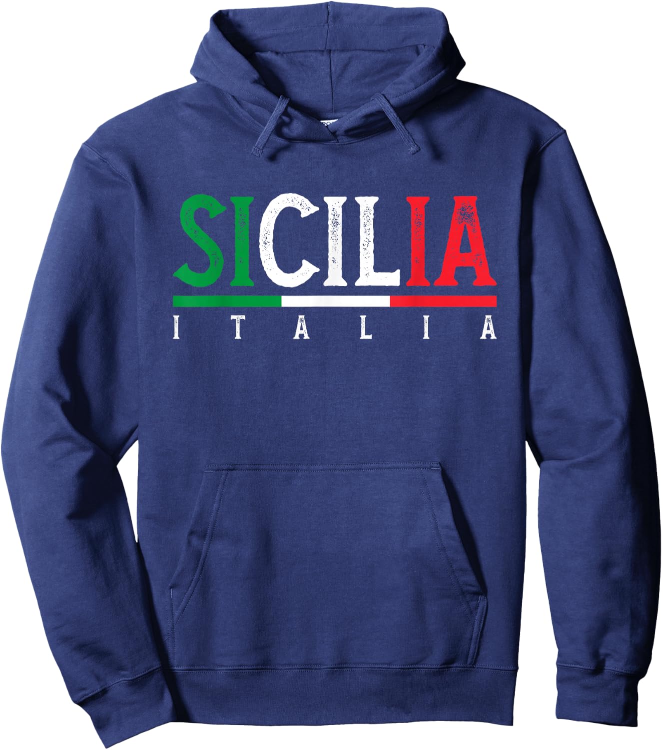 Sicilia Italia | Flag Of Sicily | Proud Sicilian Italian Hoodie - Hoodie | Navy