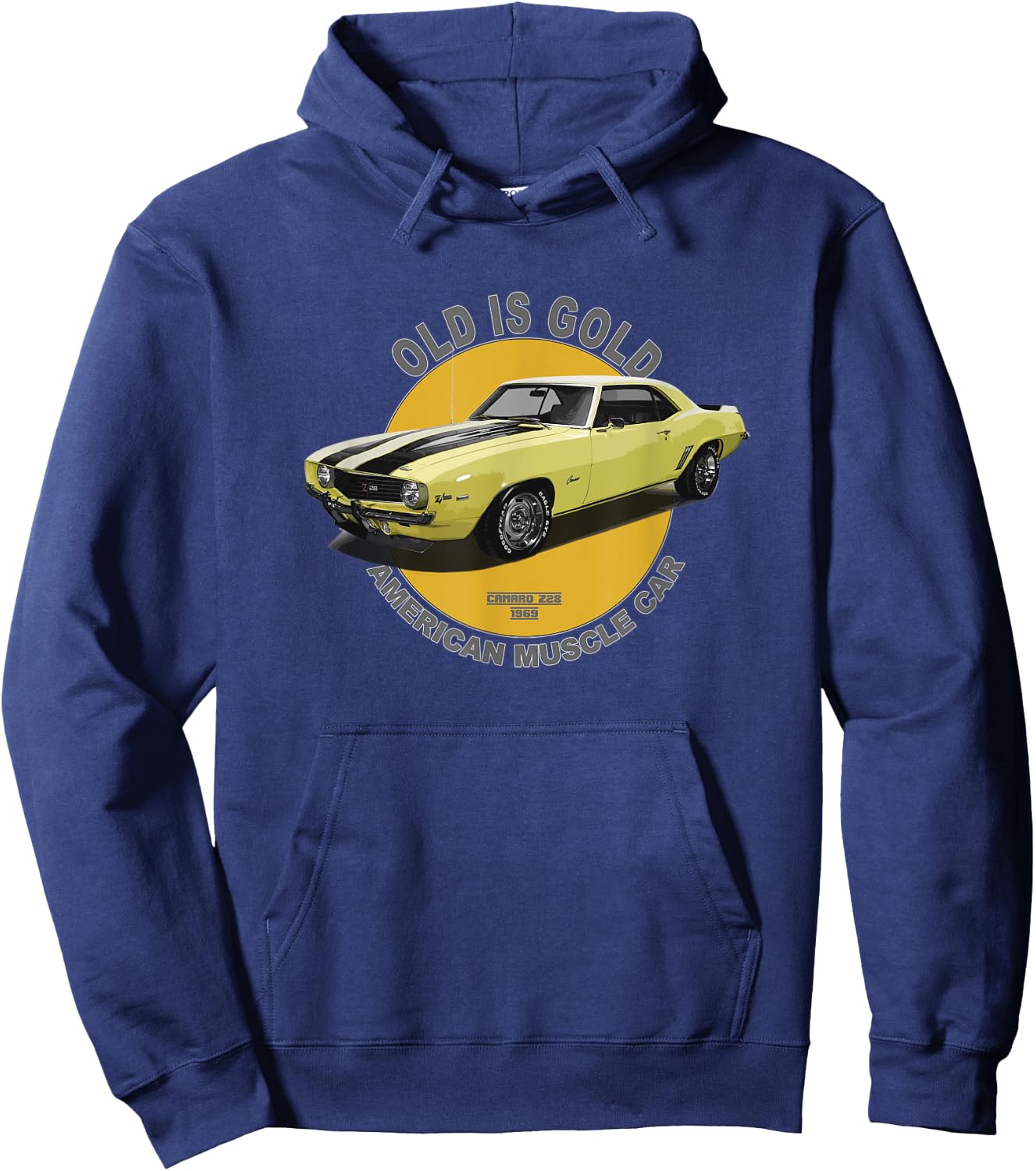 Z28 American Muscle Car 60s 70s Old is Gold Hoodie - Hoodie | Navy