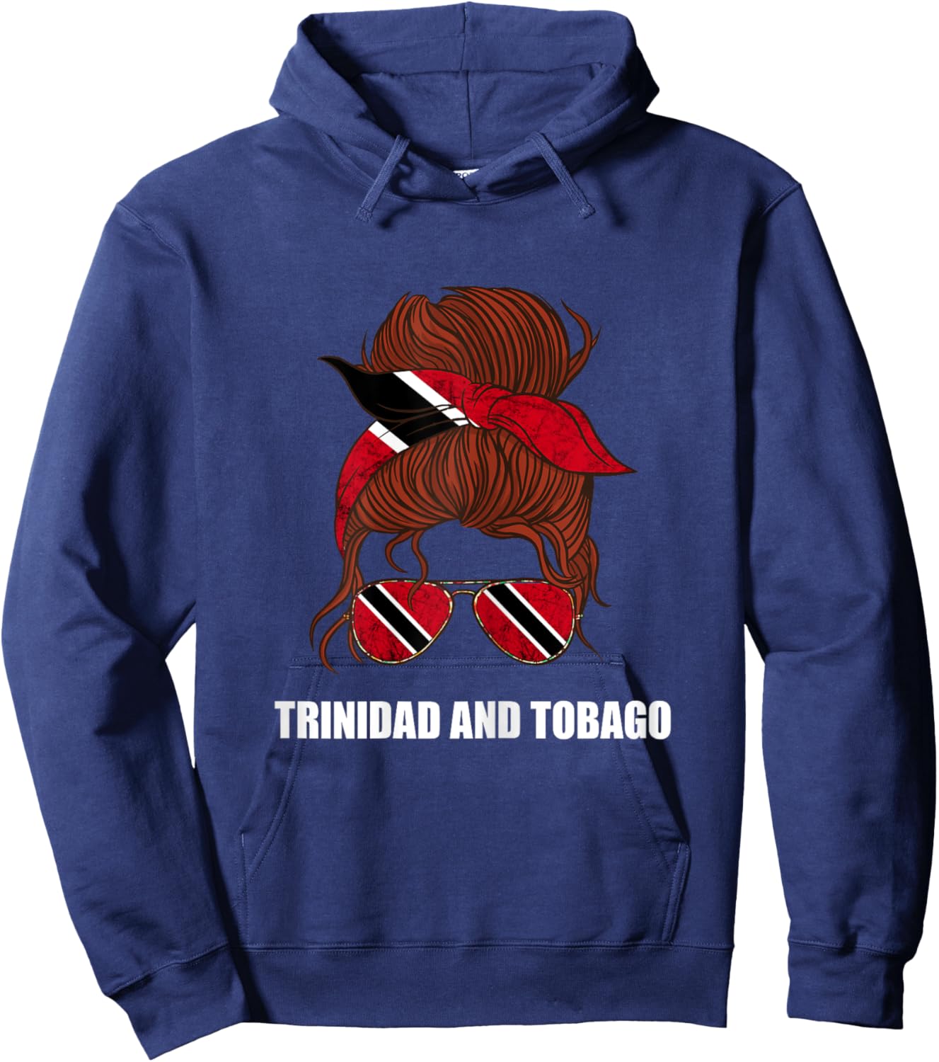 Trinidad And Tobago Tobagonian Girl Trinidadian Flag Hoodie - Hoodie | Navy