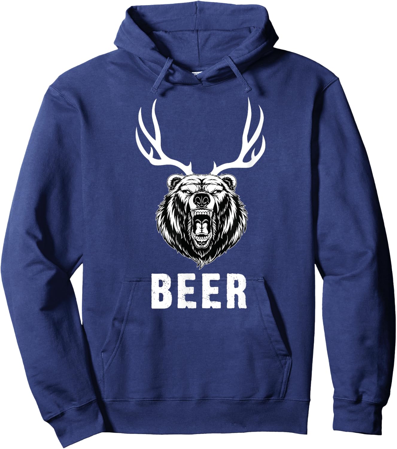 Bear Deer Funny Beer Hoodie - Hoodie | Navy
