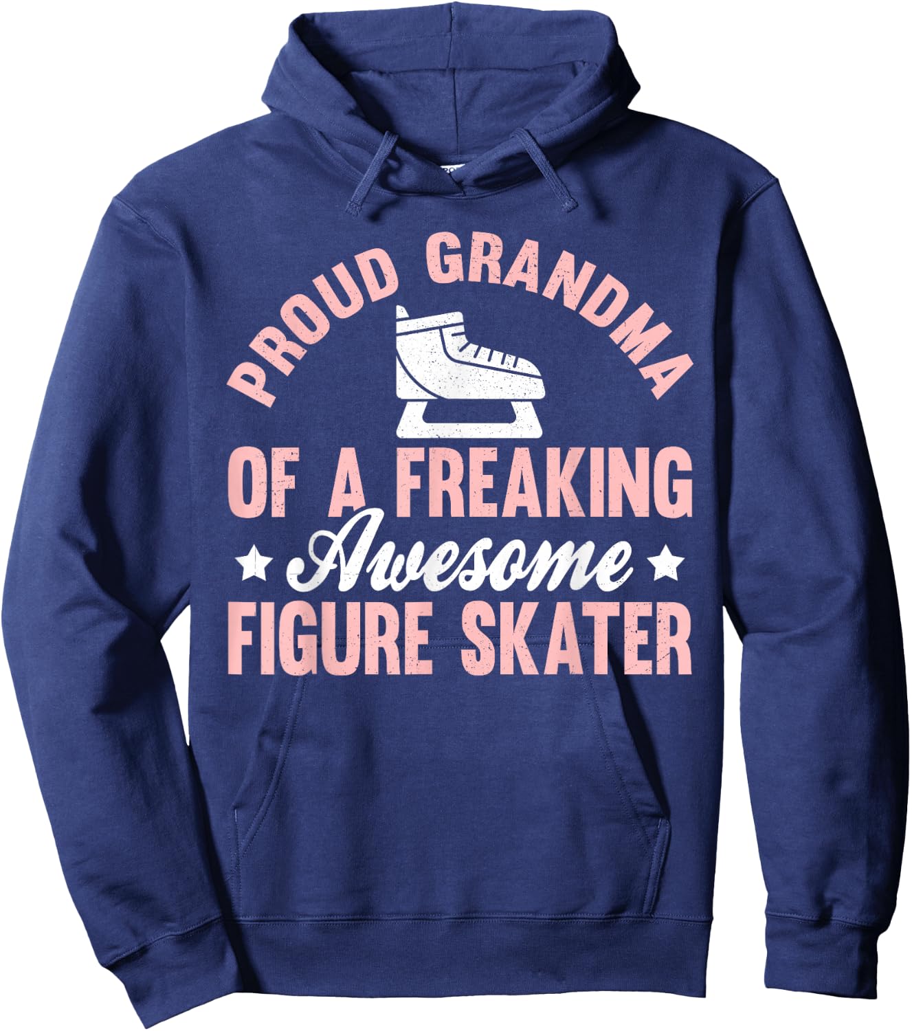 Figure Skater Ice Skate Figure Skating Grandma Hoodie - Hoodie | Navy
