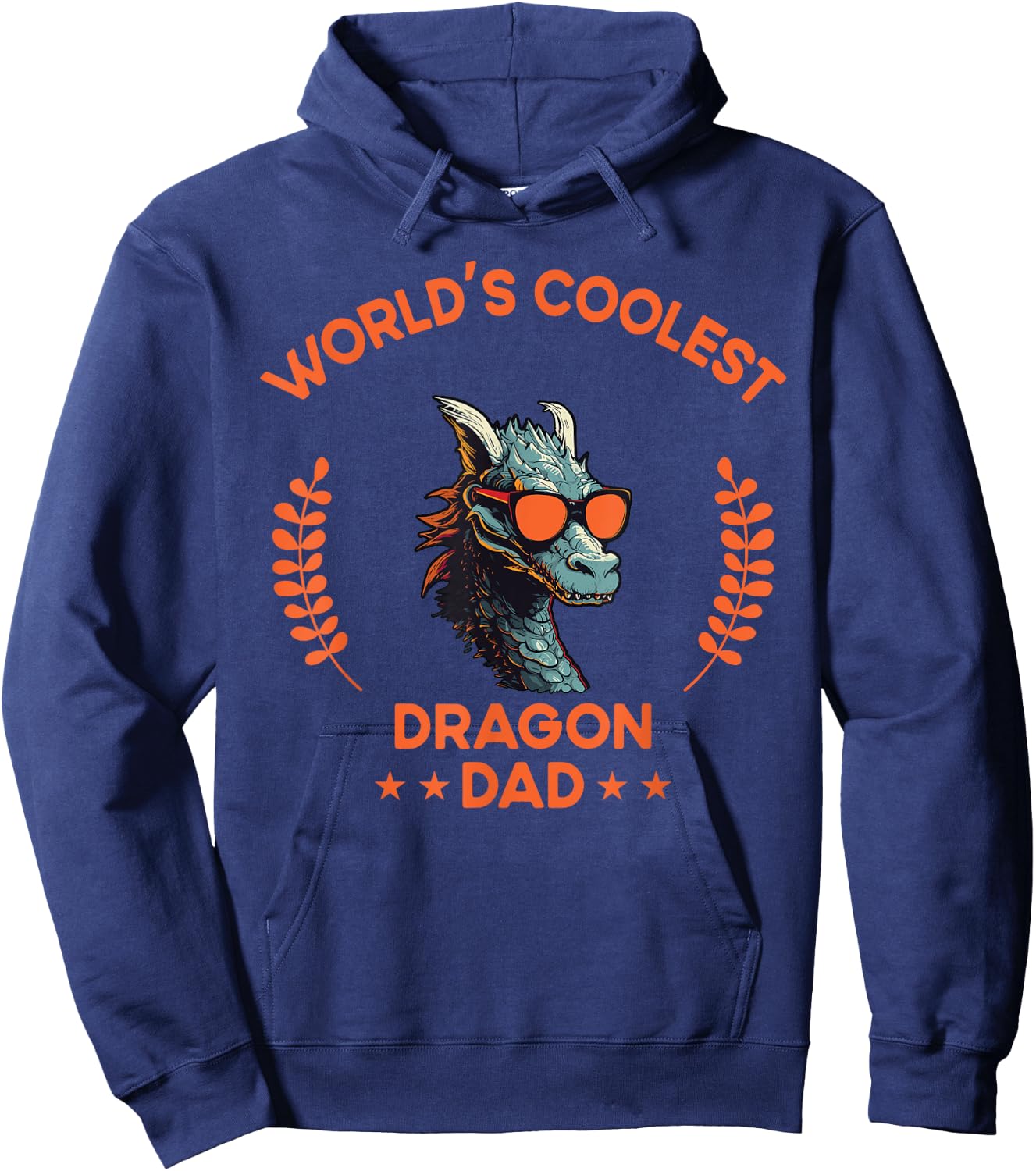 World's Coolest Dad Papa - Men Father Funny Dragon Hoodie - Hoodie | Navy