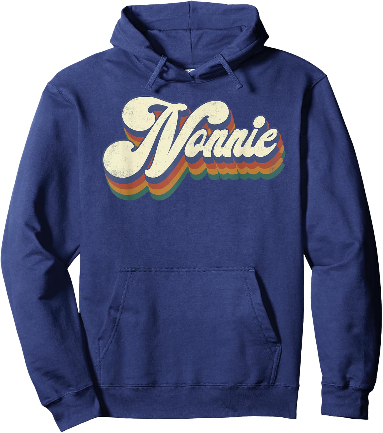 Nonnie Gifts For Grandma Retro Vintage Mother's Day Nonnie Hoodie - Hoodie | Navy