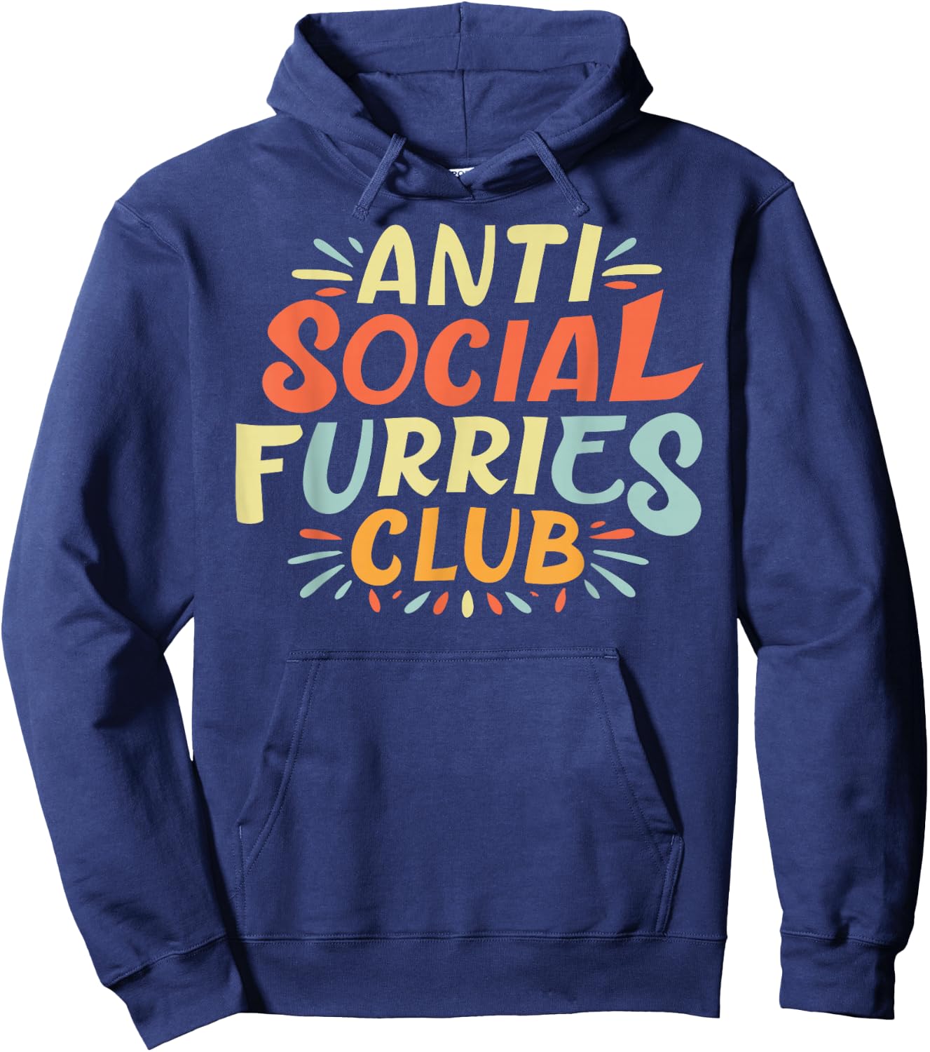 Anti Social Furries Club - Fursuit Lover Furry Fandom Hoodie - Hoodie | Navy