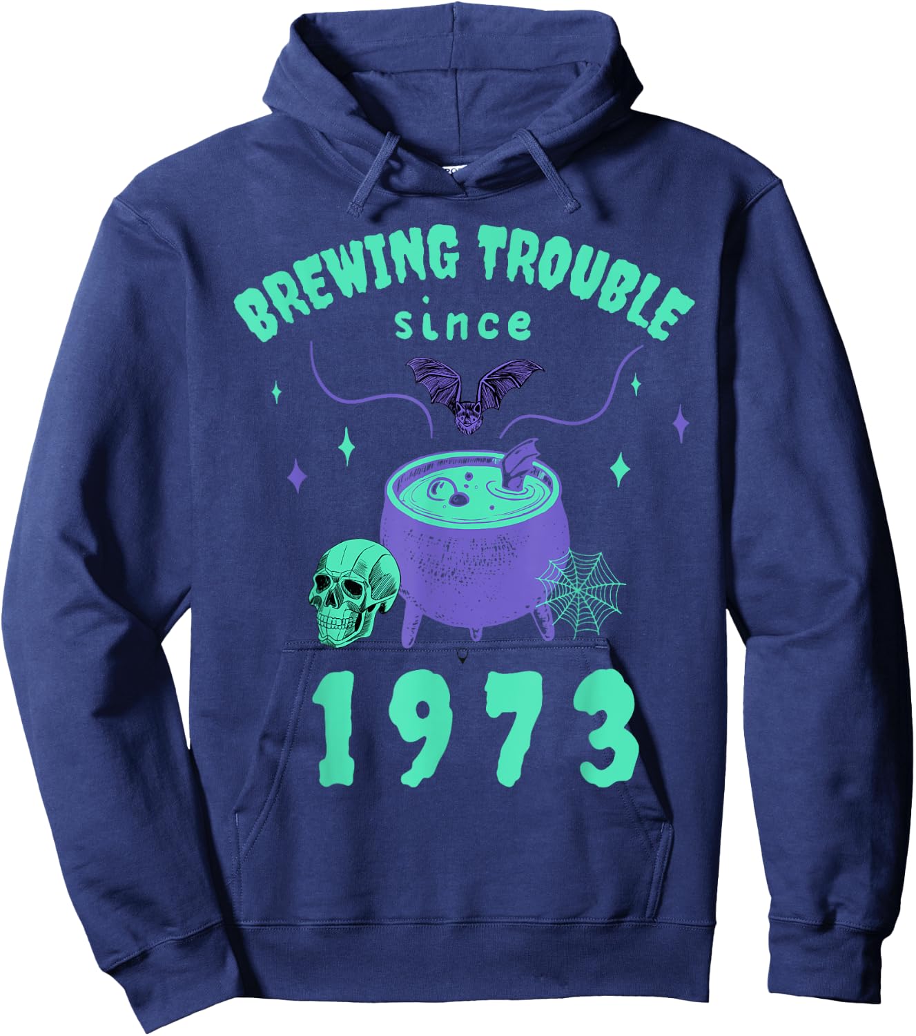 1973 funny Halloween Costume Birthday Hoodie - Hoodie | Navy