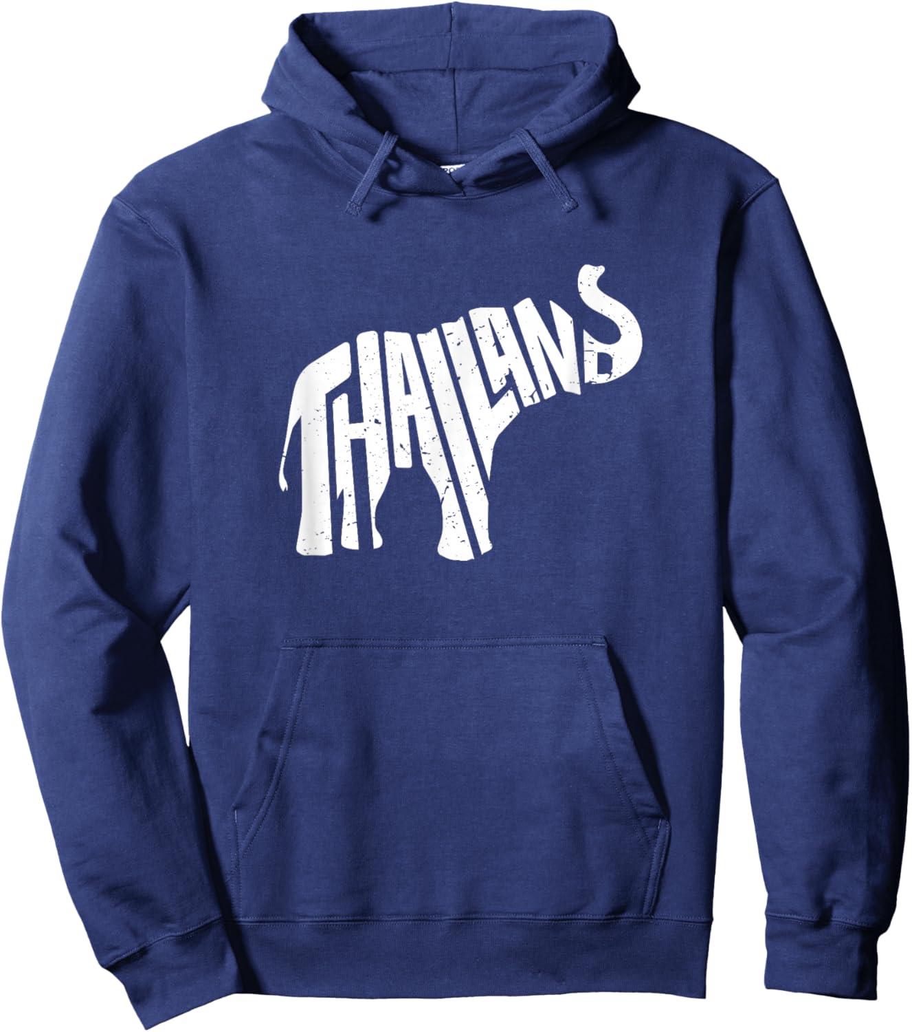 Thailand Asian Elephant Word Art - Funny Animal Hoodie - Hoodie | Navy