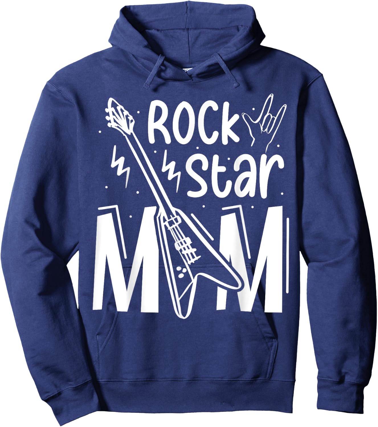 Rockstar Birthday Girl Rock Star Mom Party Music Hoodie - Hoodie | Navy