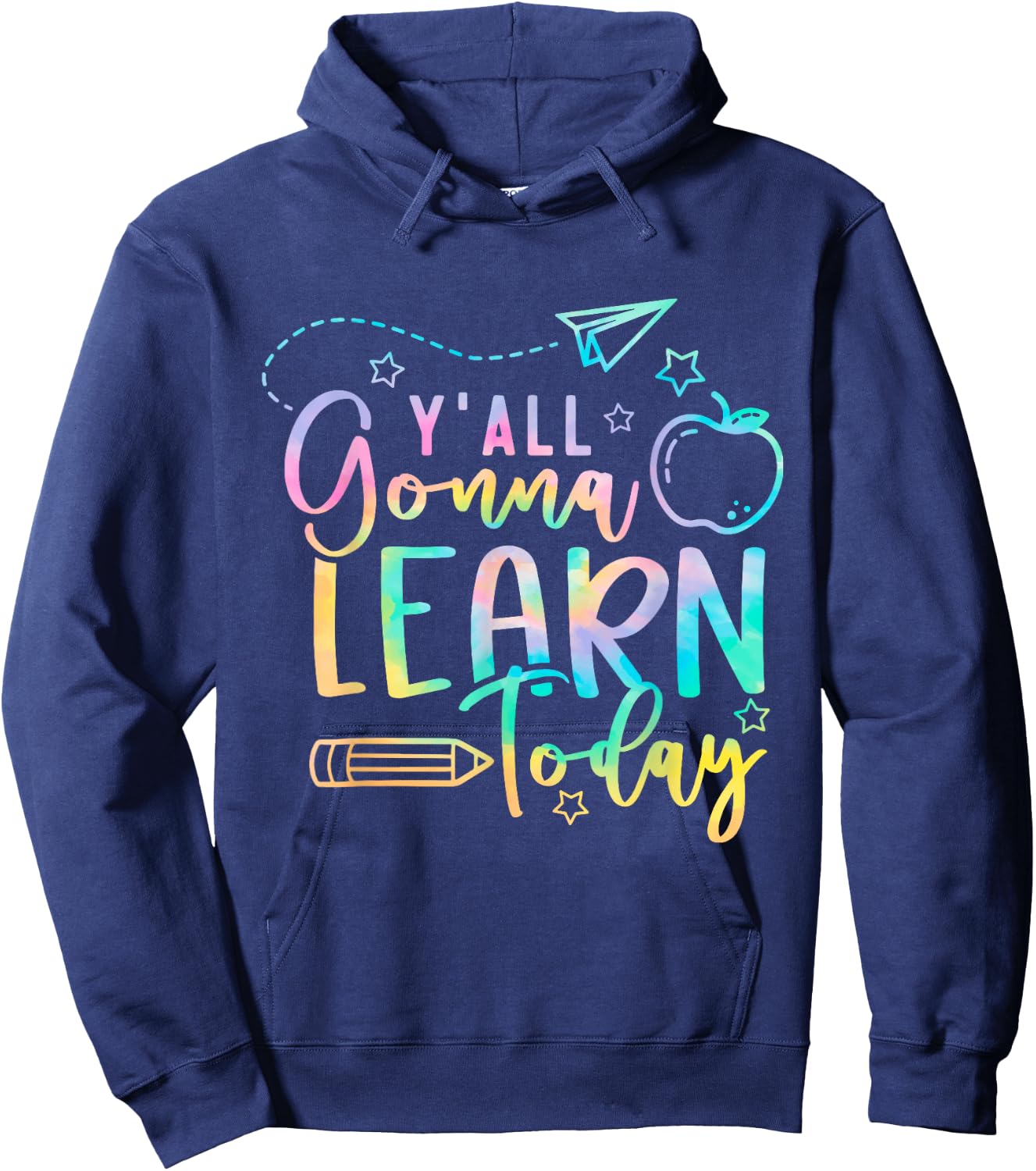 Y'all Gonna Learn Today Back to School Teacher Kids Hoodie - Hoodie | Navy