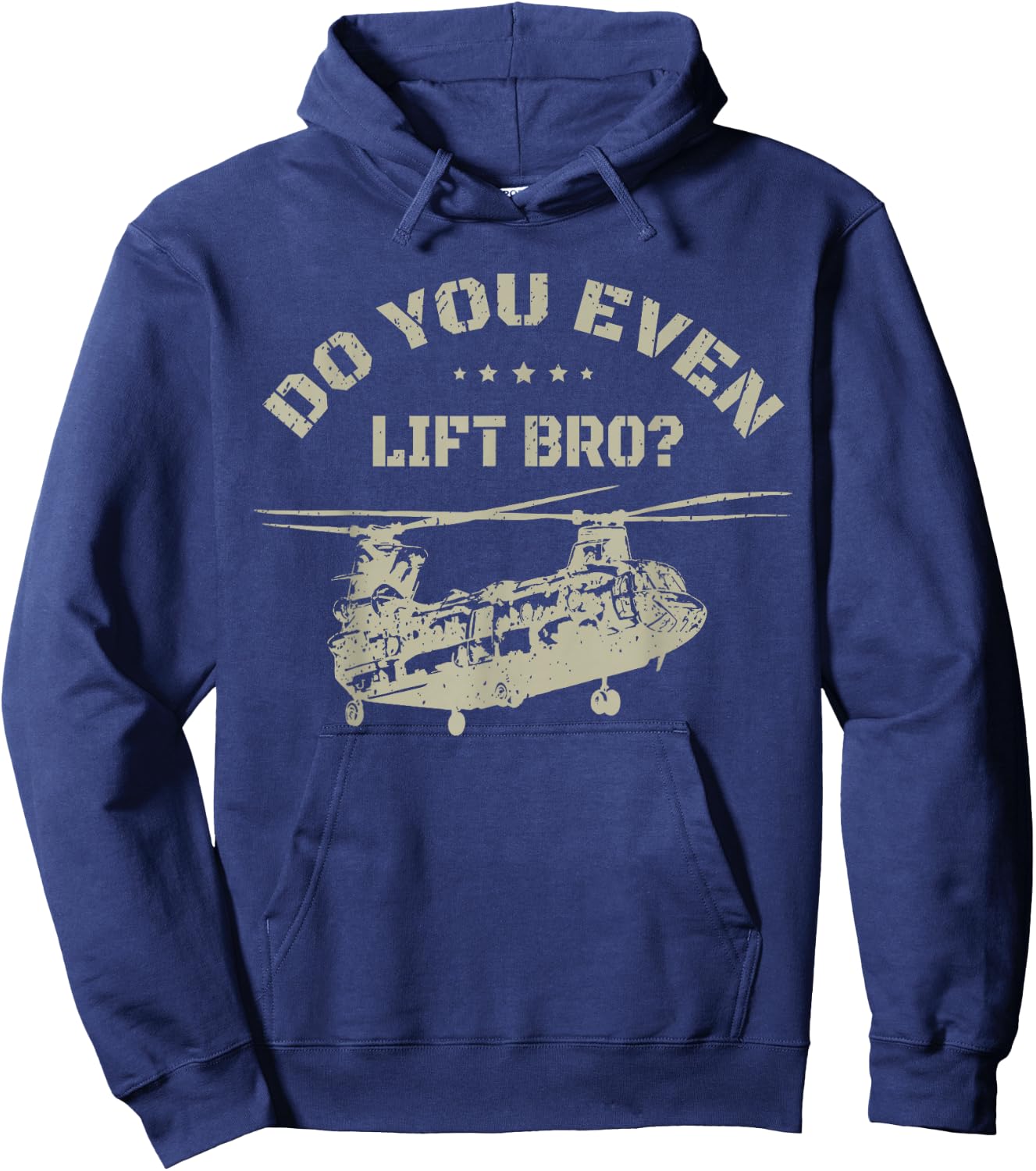 Helicopter Do You Even Lift Bro? CH-47 Chinook Hoodie - Hoodie | Navy