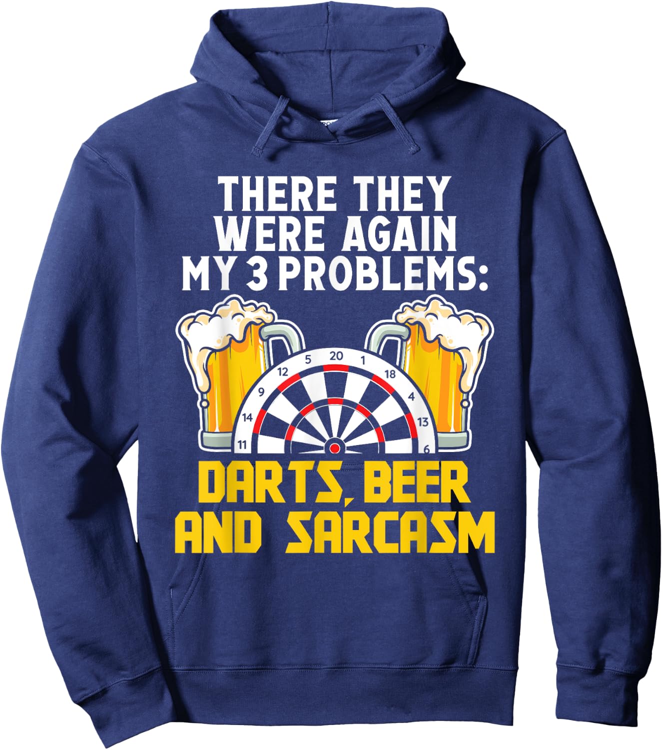 Darts Beer and sarcasm - Darts Hoodie - Hoodie | Navy