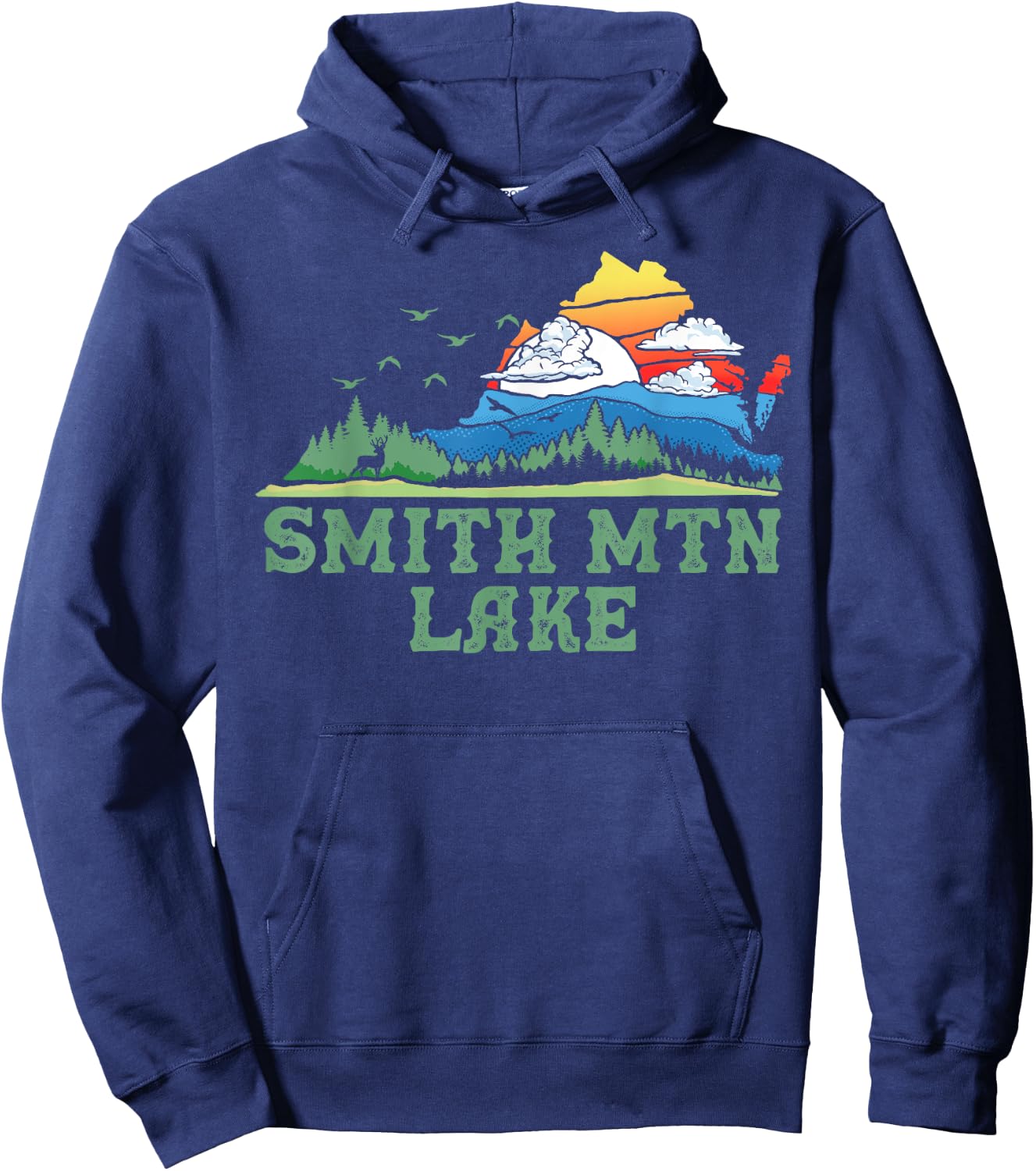 Smith Mountain Lake Virginia Franklin County Outdoors Hoodie - Hoodie | Navy