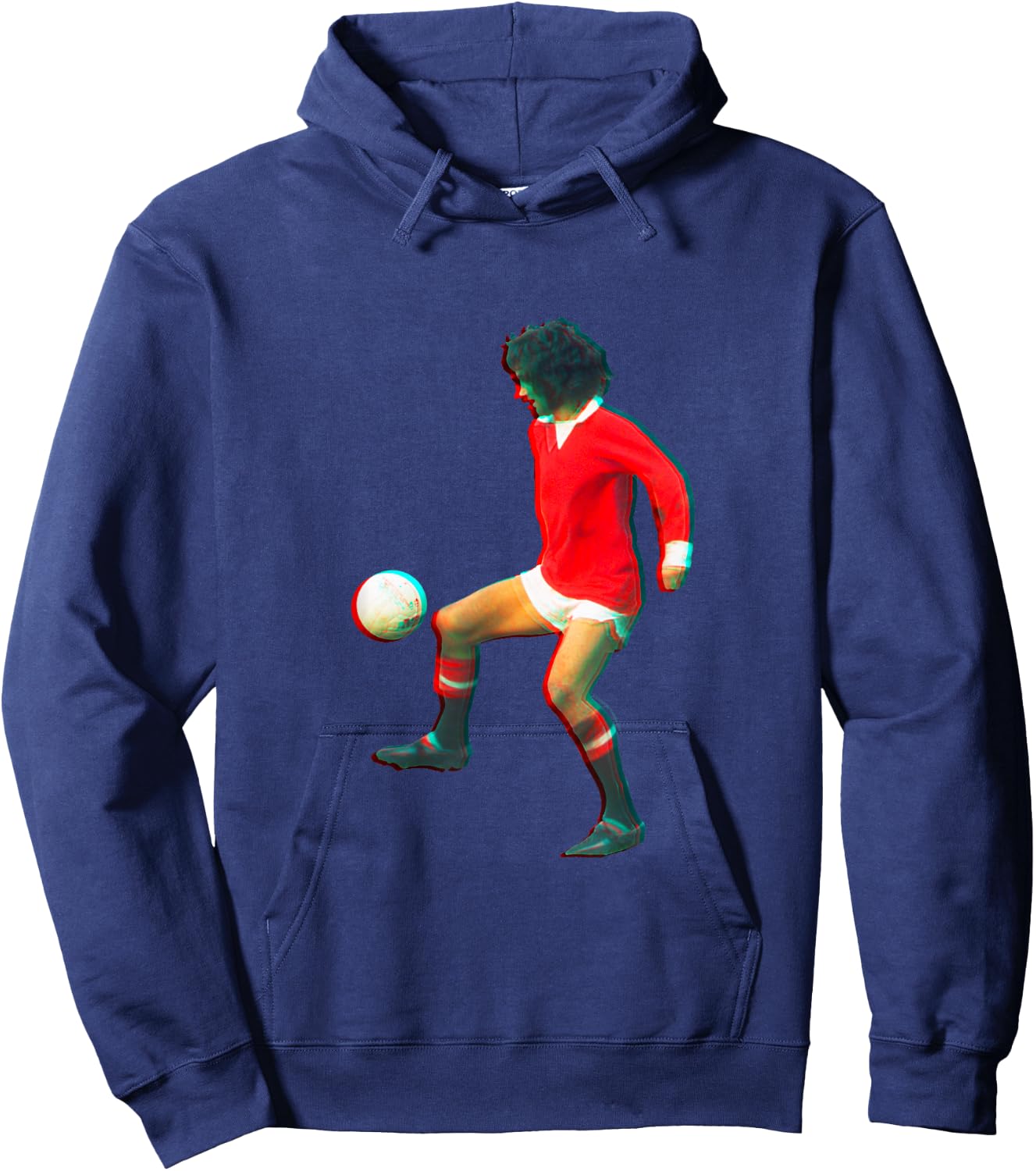 TV Times George Best Playing with Manchester United Hoodie - Hoodie | Navy