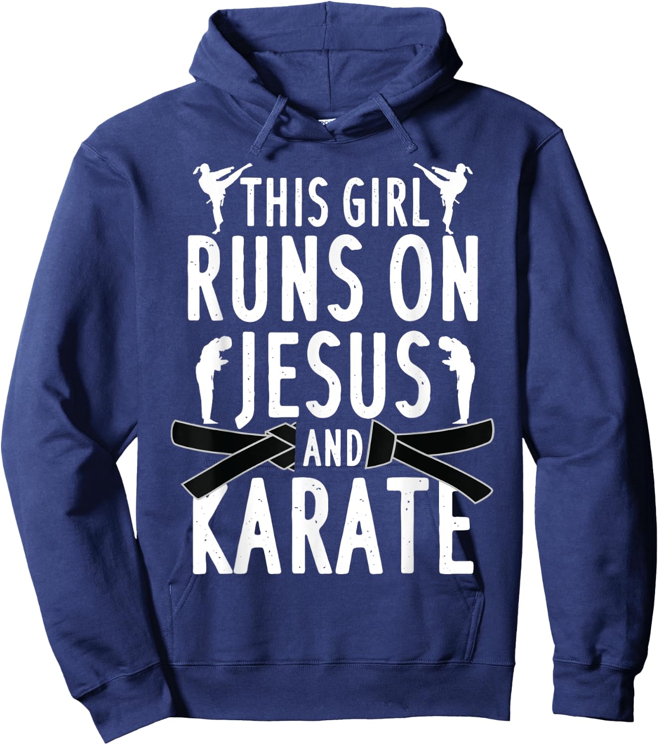 Funny Karate Design Girls Karate Martial Art Lover Hoodie - Hoodie | Navy