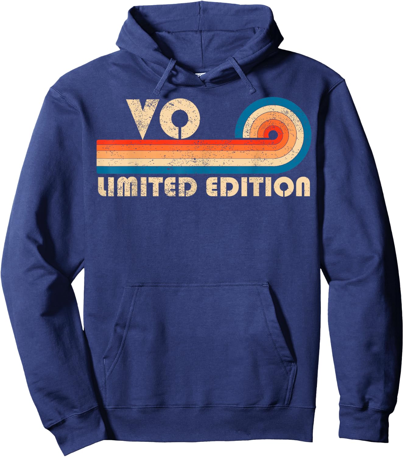 VO Surname Retro Vintage 80s 90s Birthday Reunion Hoodie - Hoodie | Navy