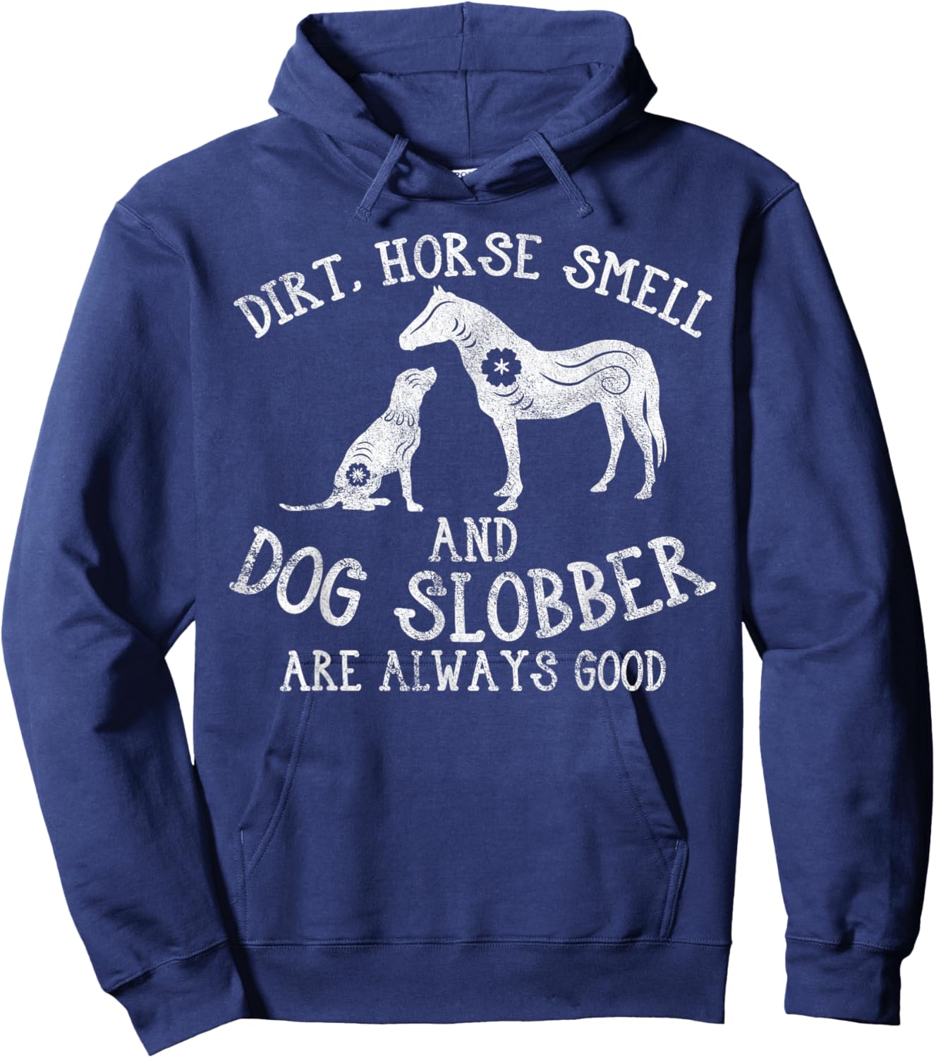 Horse Smell, And Dog Barn Farmer Owner Animal Lover Men Women Hoodie - Hoodie | Navy