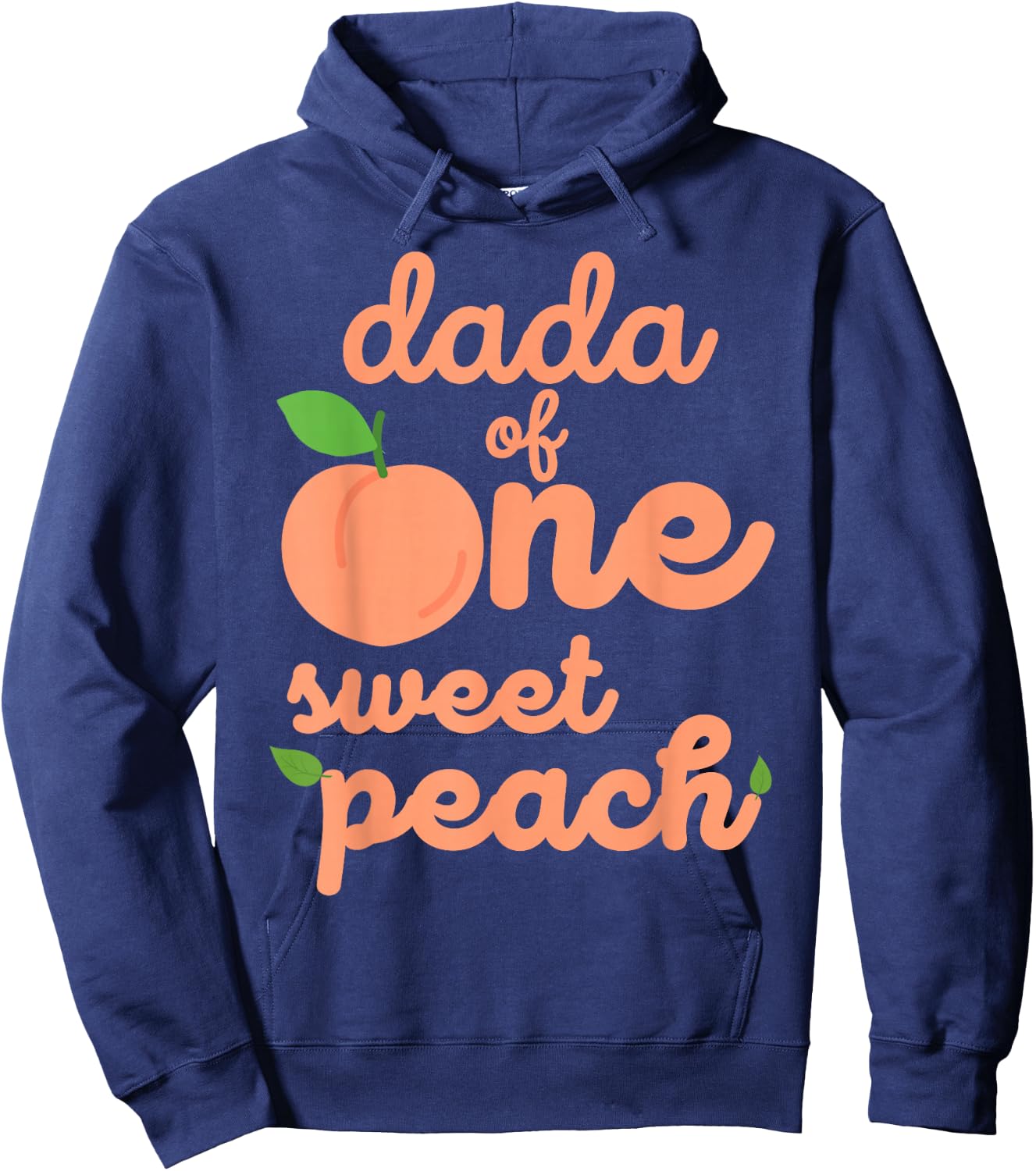 Dada Dad First Birthday One Sweet Peach Bday Family Matching Hoodie - Hoodie | Navy