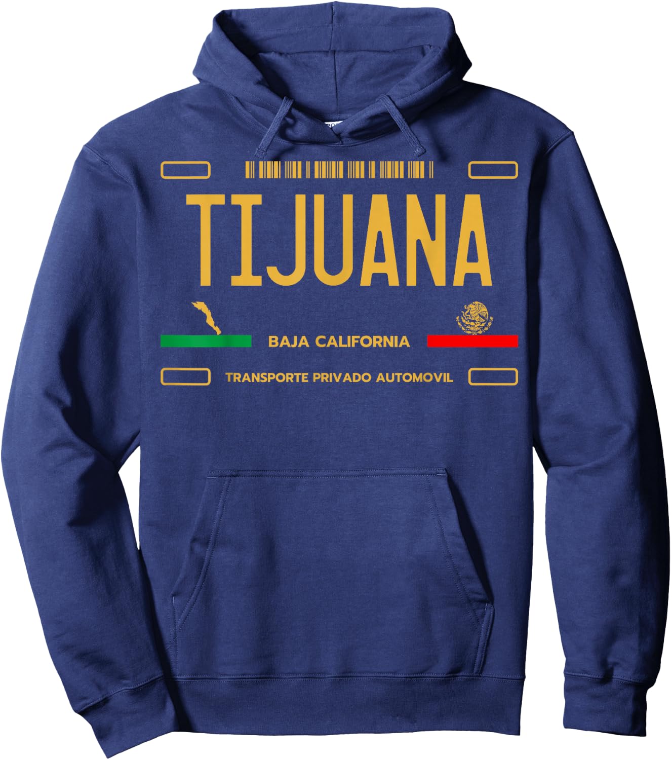 Tijuana License Plate, Tijuana Hoodie - Hoodie | Navy