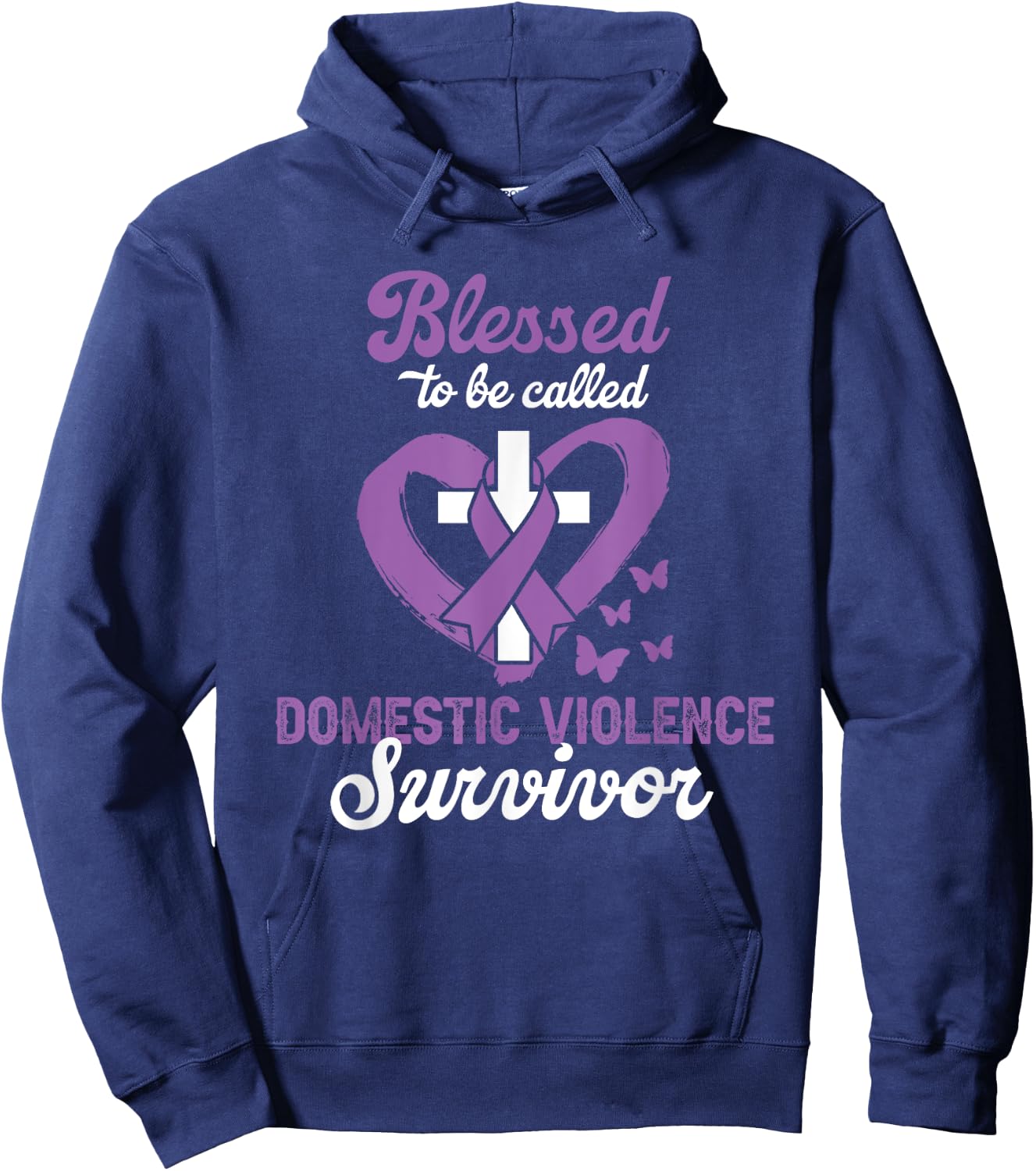 Blessed To Be Called Domestic Violence Survivor Christian Hoodie - Hoodie | Navy