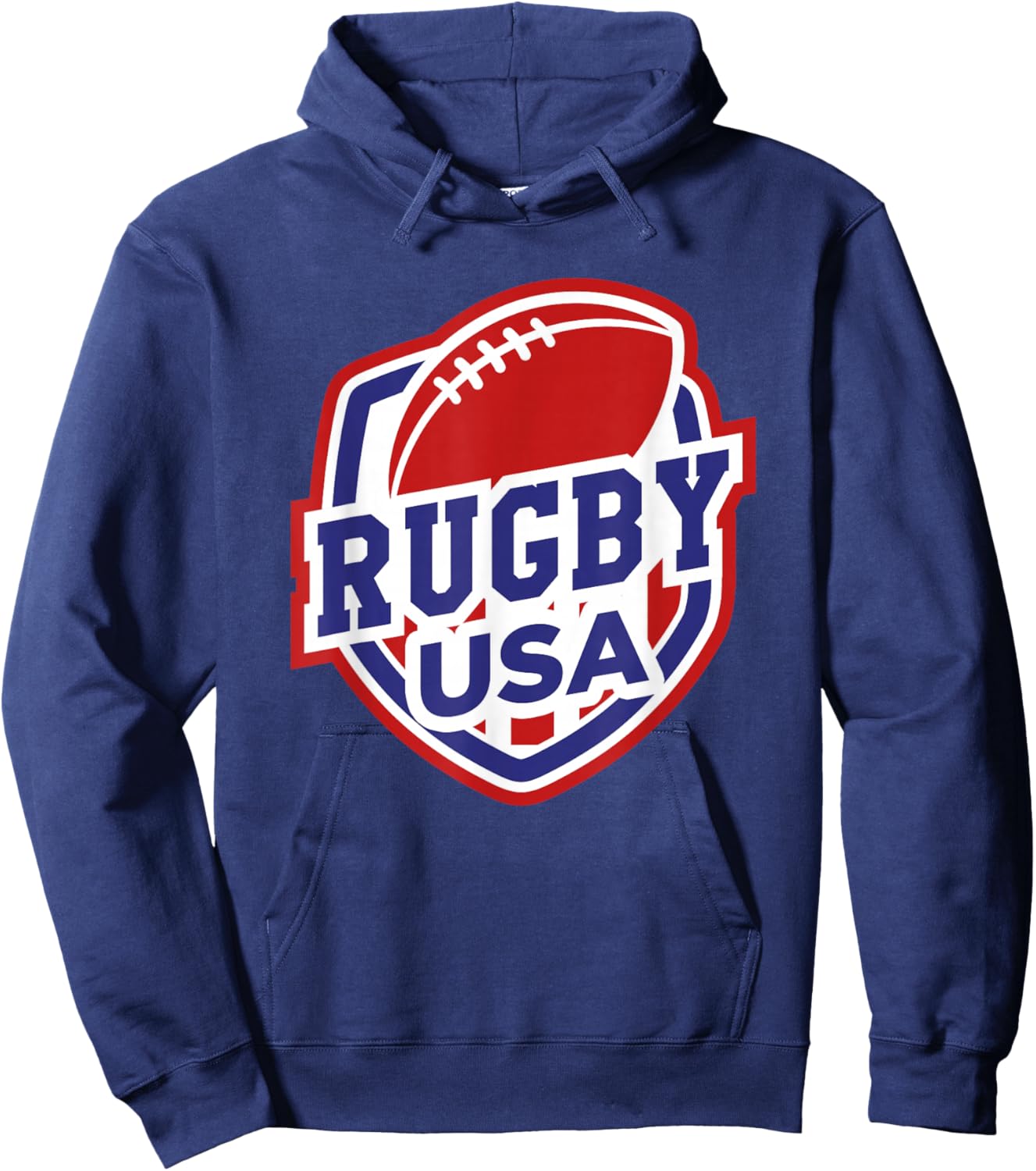 Rugby USA Support The Team Shirt Football USA Flag Hoodie - Hoodie | Navy