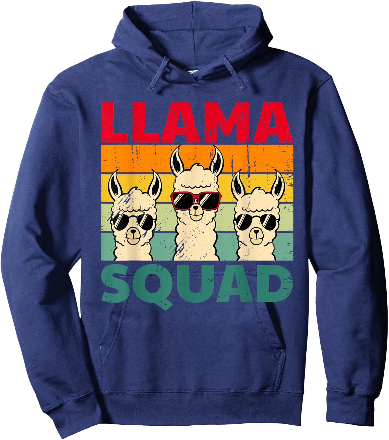 Funny Llama Design Women Llama Alpaca Farm Animal Hoodie - Hoodie | Navy