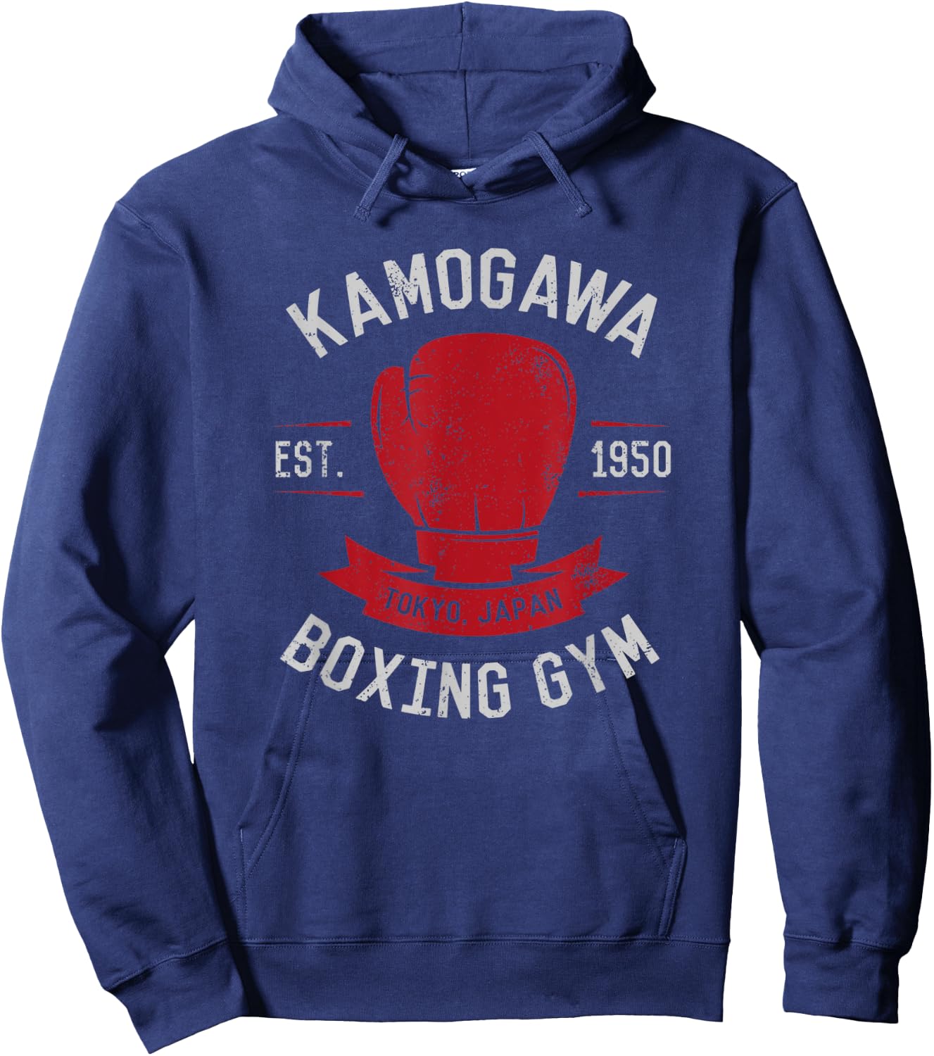 Vintage Boxing Gloves Kamogaw Boxing Gym Japan Est. 1950 Hoodie - Hoodie | Navy