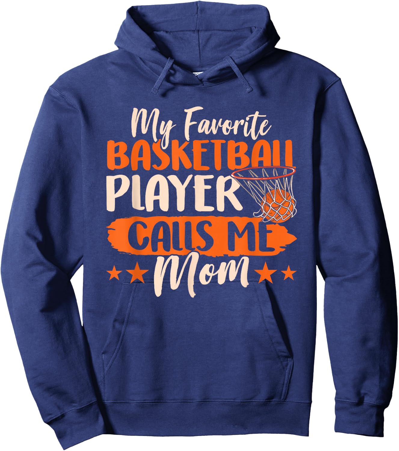 Mein Lieblings Basketball Player Nennt Mich Mama Team Mutter Hoodie - Hoodie | Navy