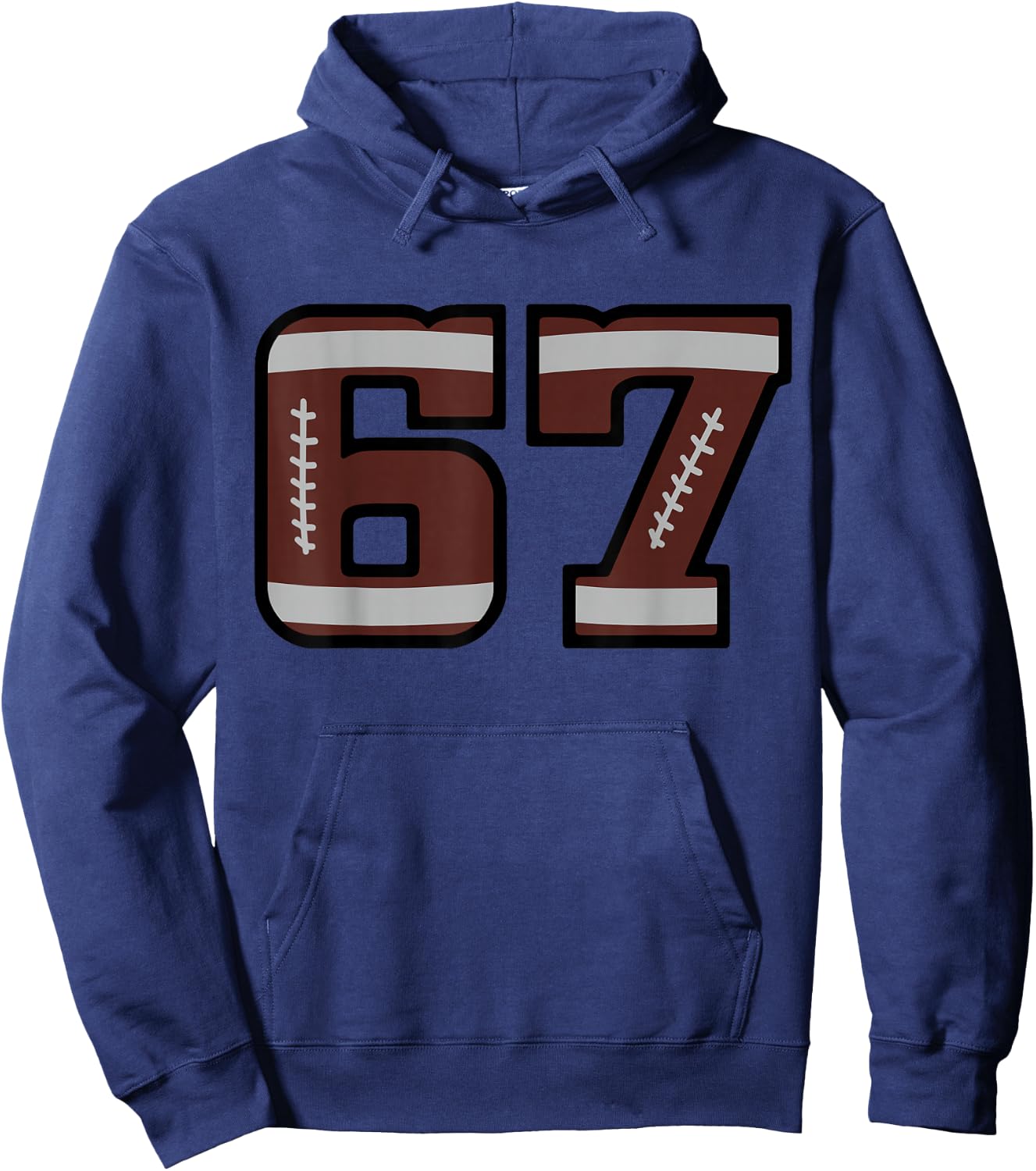 Football Number #67 Hoodie - Hoodie | Navy