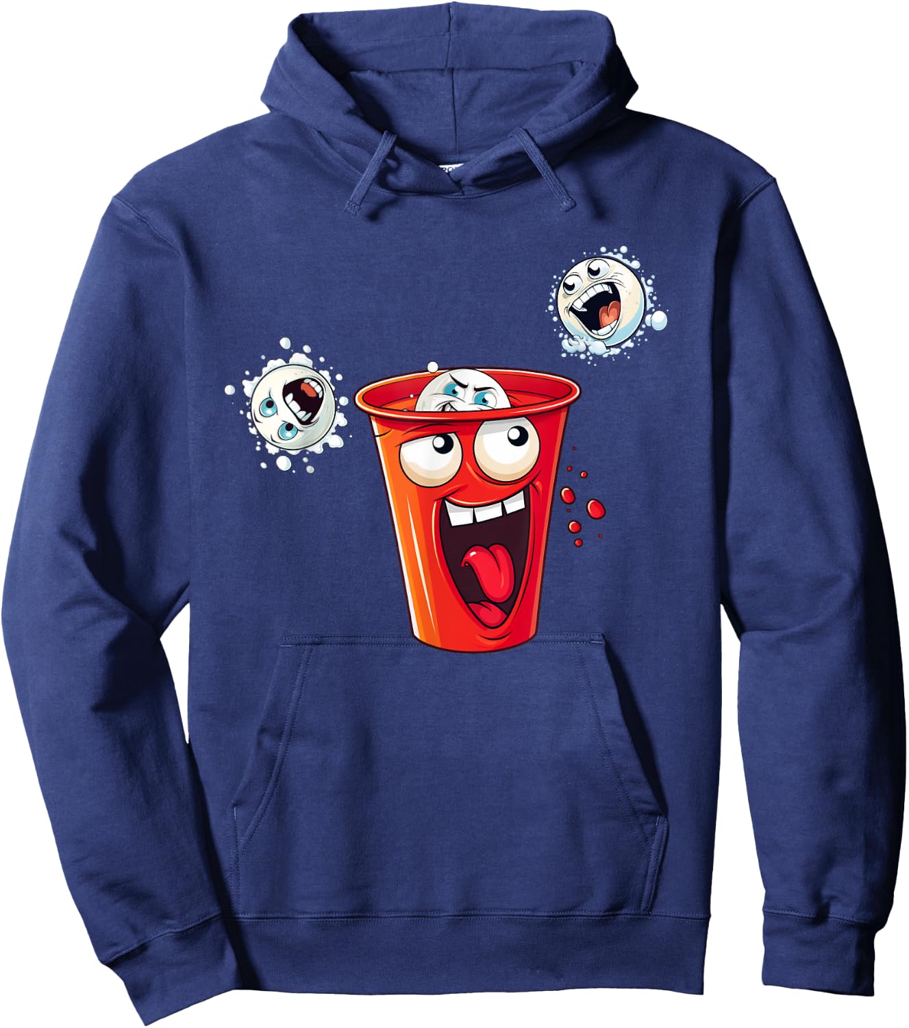 Funny Solo Red Beer Cup Pong for Fraternity and Sorority Hoodie - Hoodie | Navy