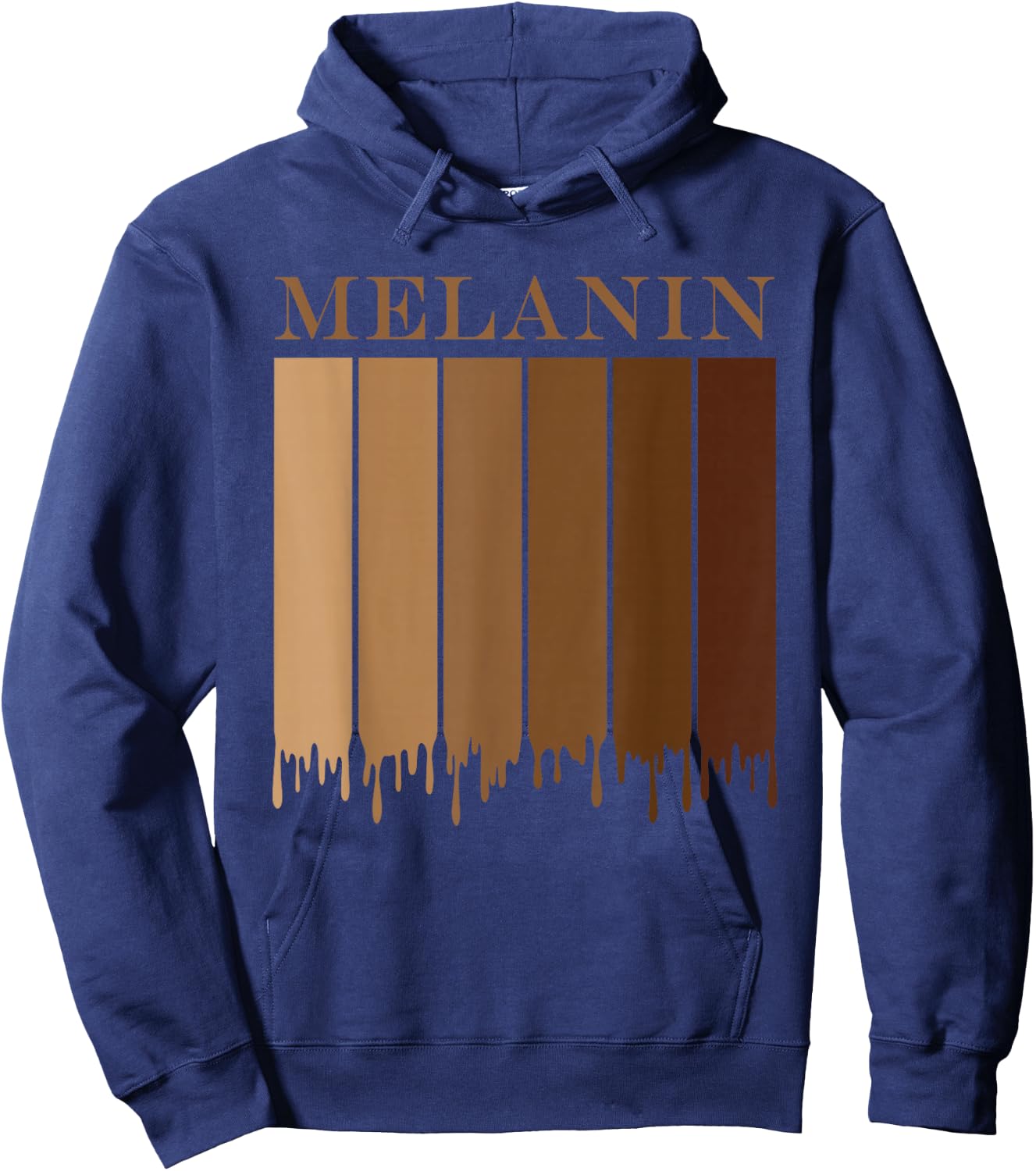Drippin Melanin Black History Month shirt girls BHM Hoodie - Hoodie | Navy