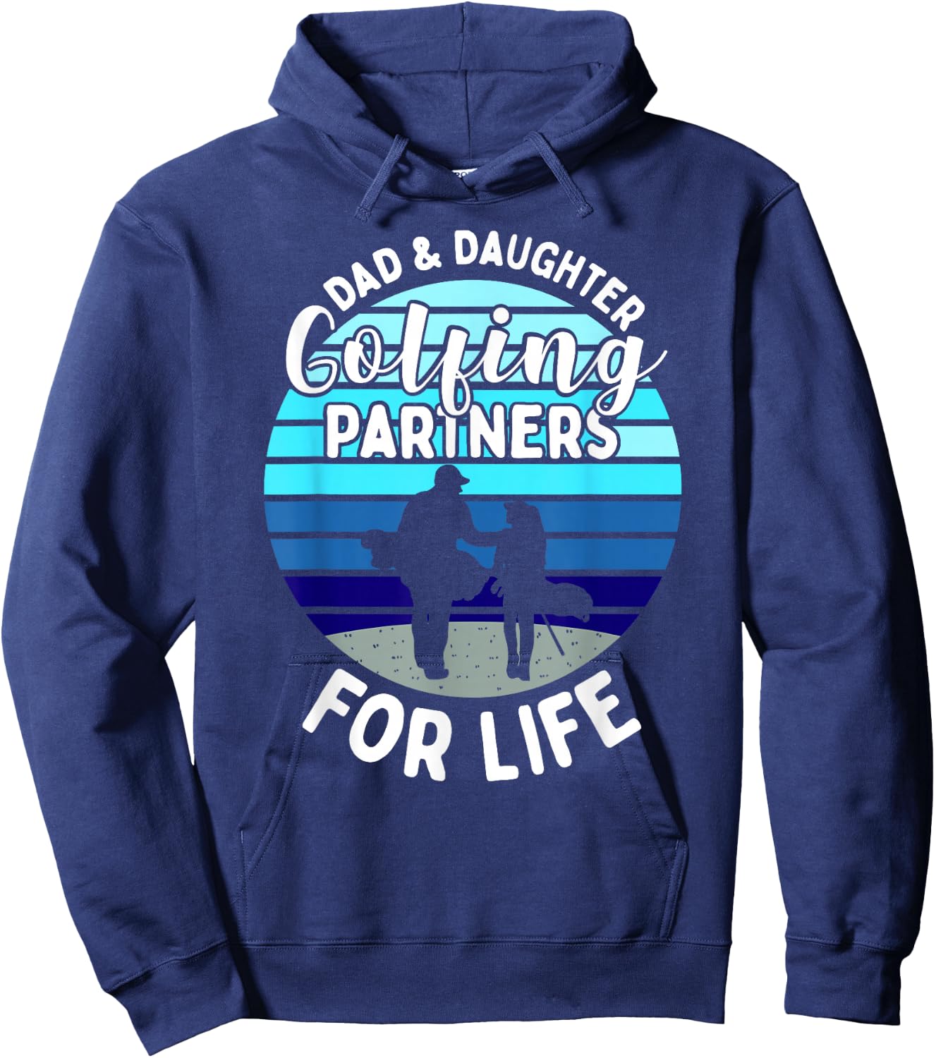 Dad And Daughter Golfing Golf Partners Matching Outfits Hoodie - Hoodie | Navy