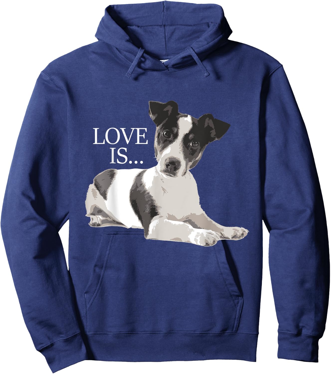 Love Is - Jack Russell Terrier Puppy Animal Lover Pet Owner Hoodie - Hoodie | Navy
