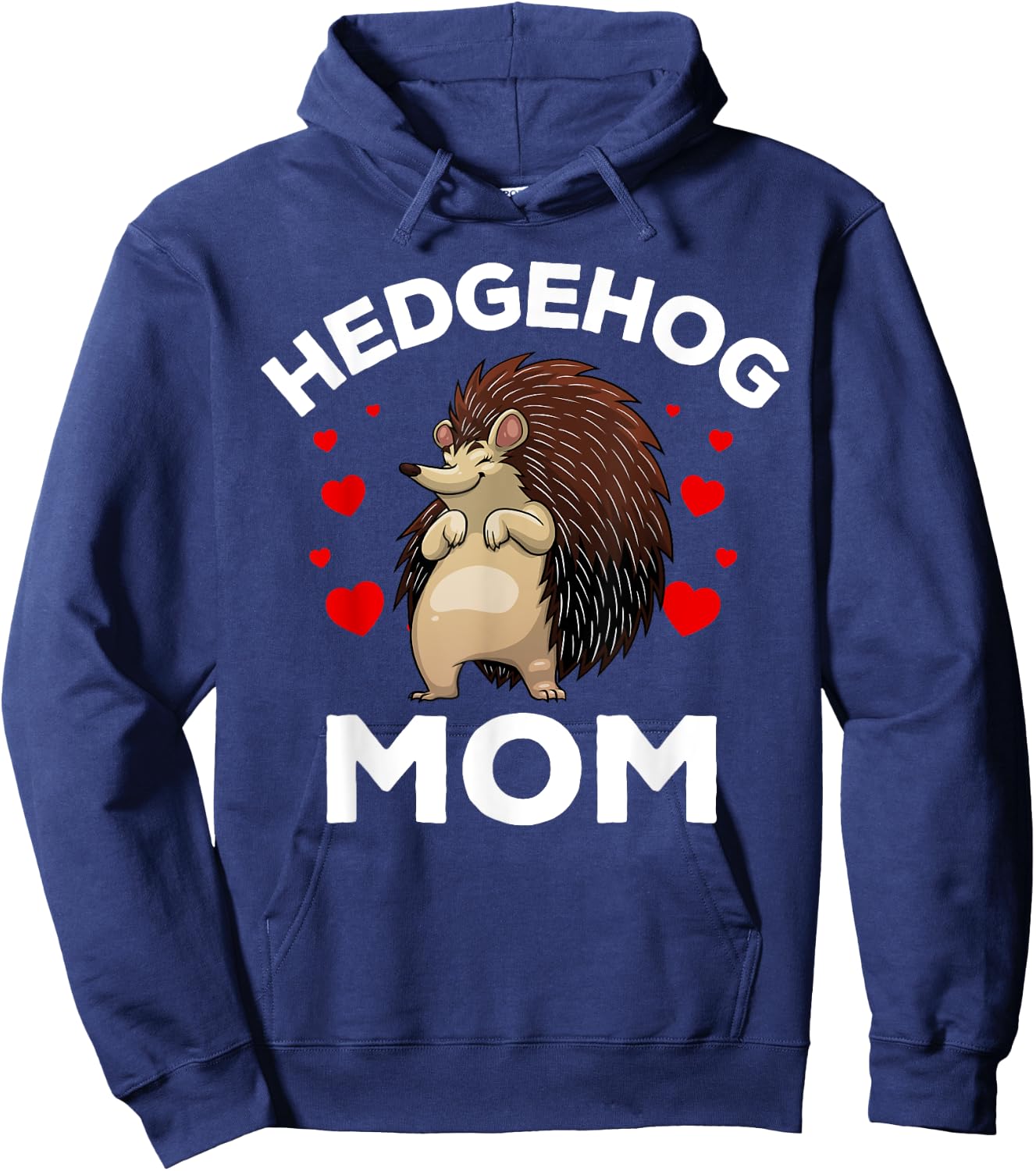 Cool Hedgehog Mom Girls Hedge Hog Porcupine Animal Hoodie - Hoodie | Navy