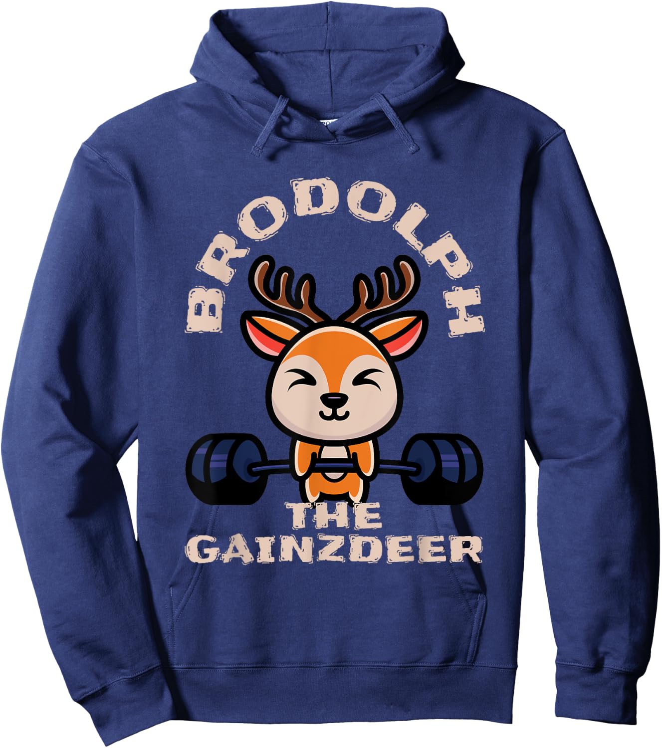 Bodybuilder Santa Weightlifting Fitness Christmas Workout Hoodie - Hoodie | Navy