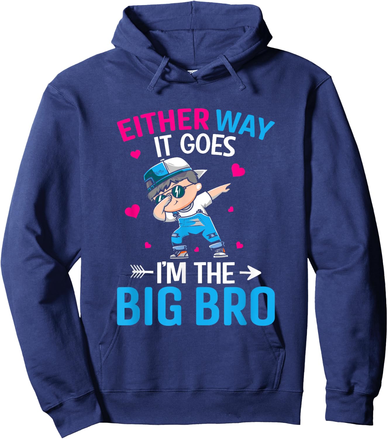 Gender Announcement Either Way it goes - I'm The Big Bro Hoodie - Hoodie | Navy