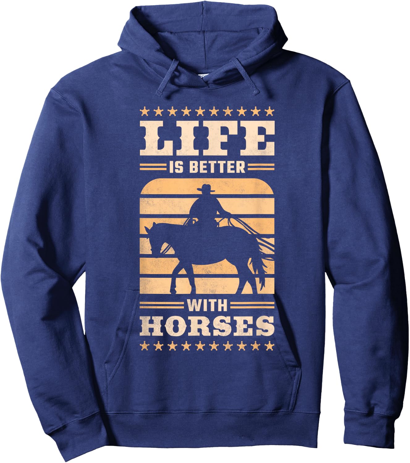 Life Is Better With Horses Hoodie - Hoodie | Navy