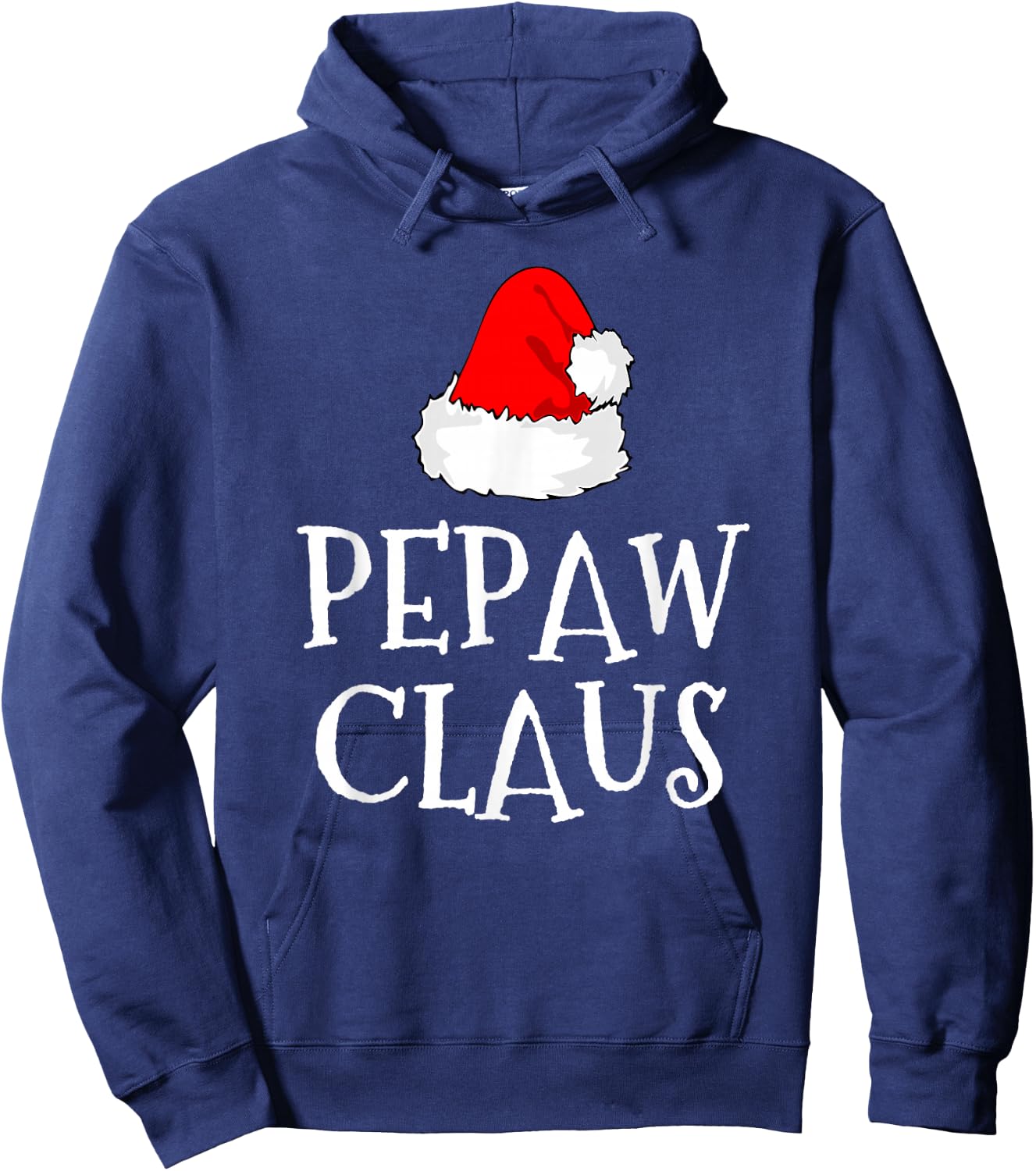 Pepaw Claus Christmas Santa's Pajama Family Matching Hoodie - Hoodie | Navy