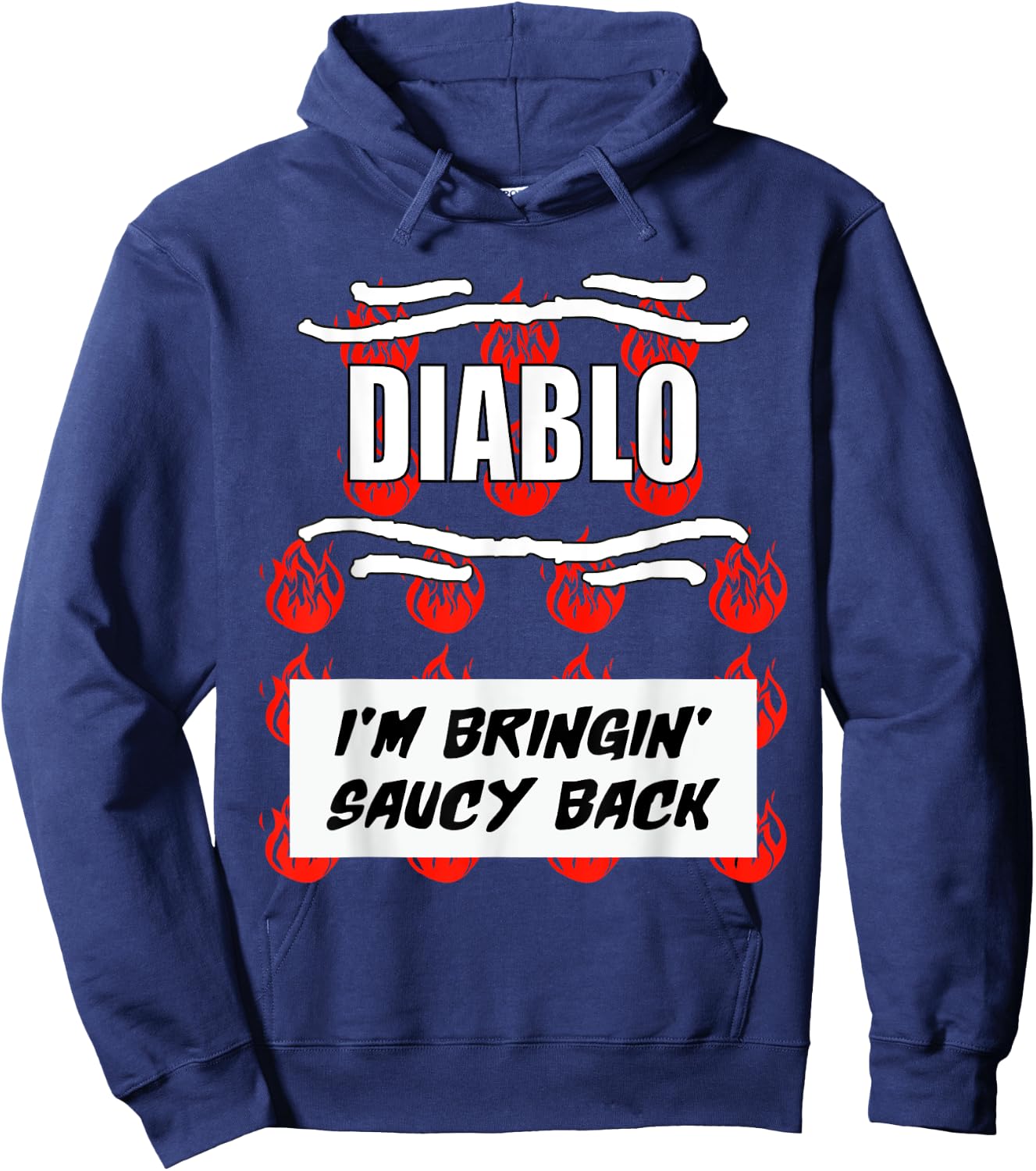 HOT SAUCES Group Halloween Costumes Taco DIABLO SAUCE Hoodie - Hoodie | Navy