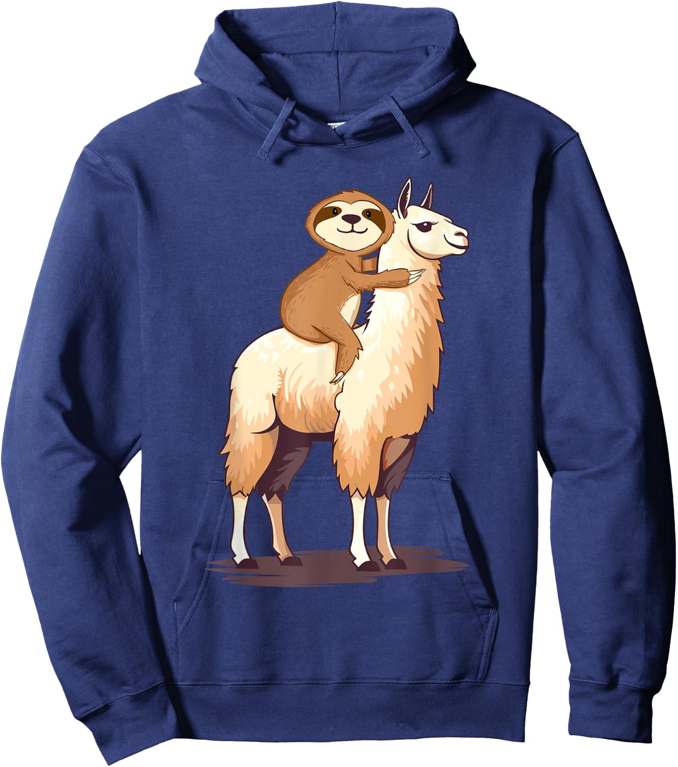 Riding Sloth - Wildlife Llama Animal Nature Lover Zookeeper Hoodie - Hoodie | Navy