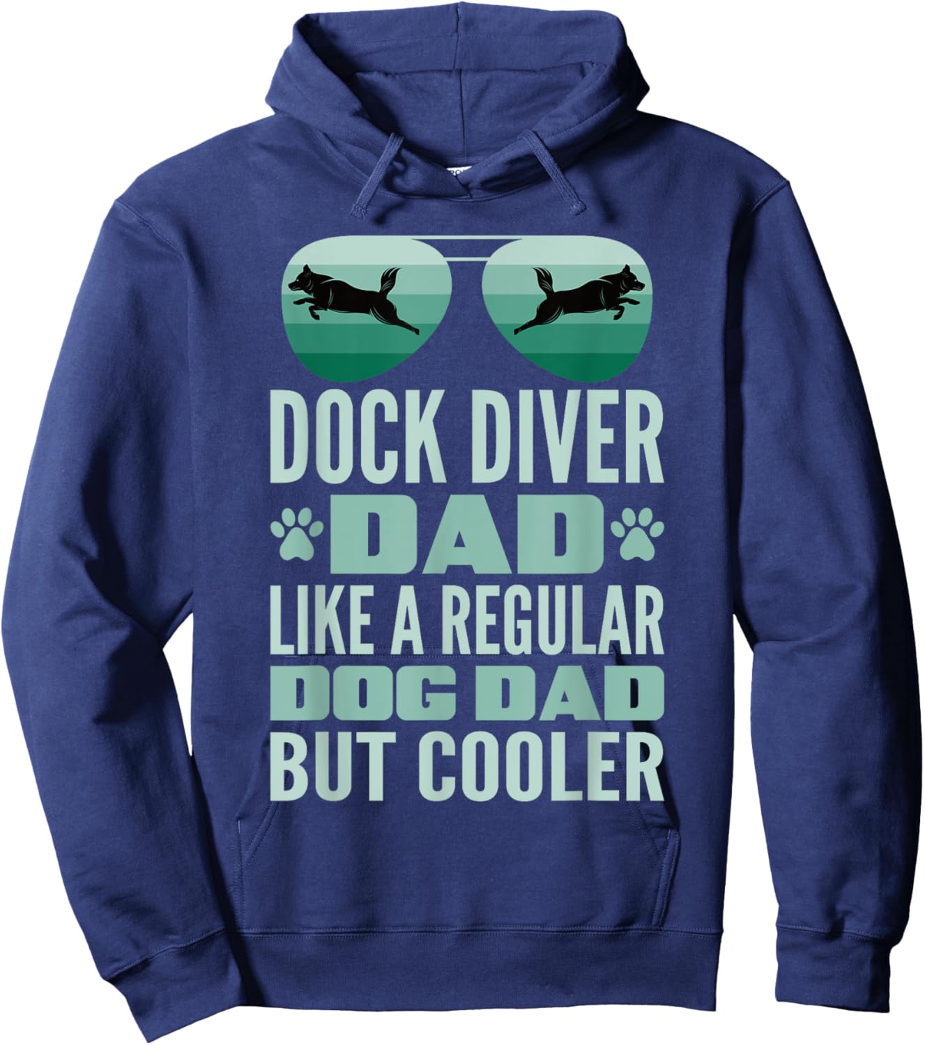 Dog Dock Jumping Dock Diving Dogs Girls Kids Hoodie - Hoodie | Navy