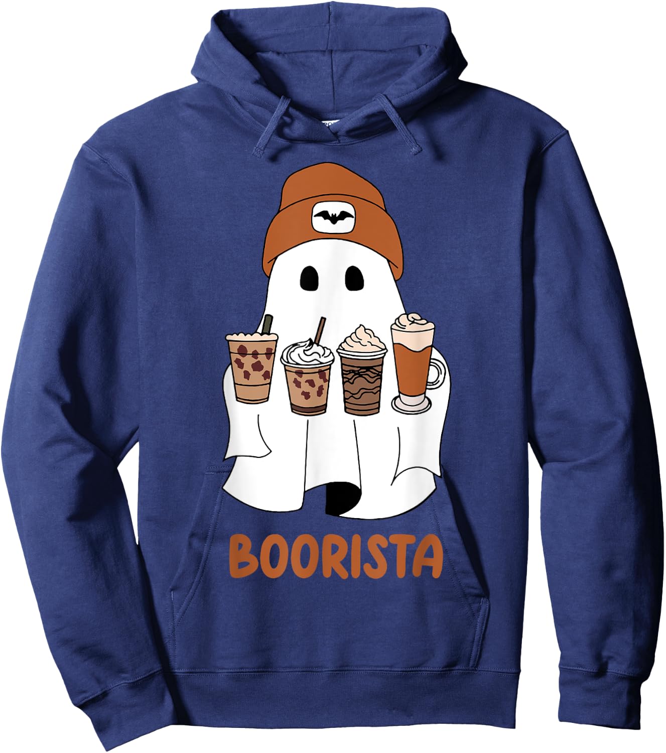Boorista Ghost with Coffee Hoodie - Hoodie | Navy