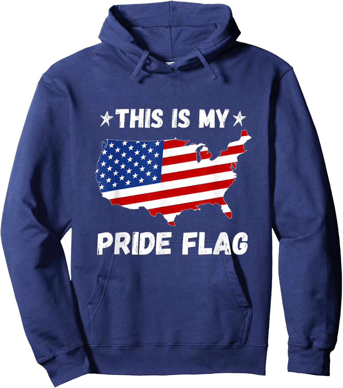 This is My Pride Flag - Patriotic America USA 4th of July Hoodie - Hoodie | Navy