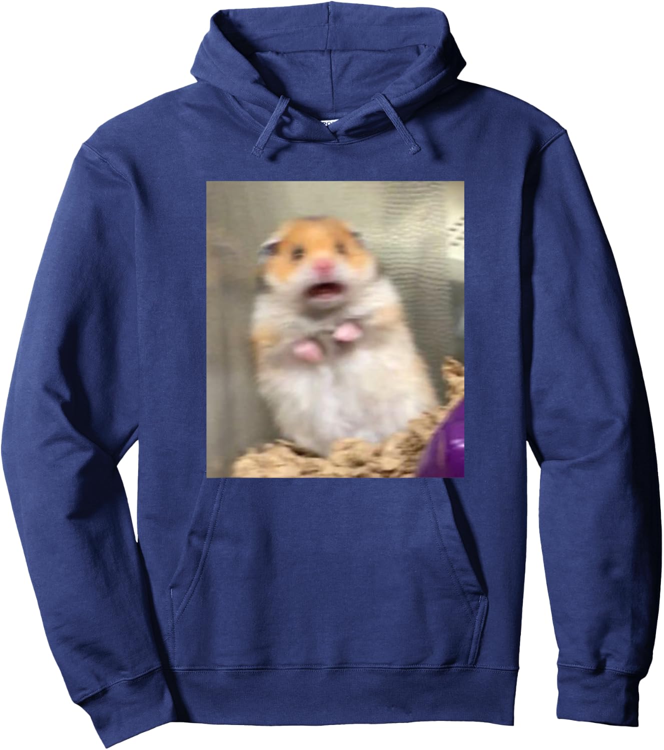Scared Hamster Meme Funny Pet Owner Dank Trendy Hoodie - Hoodie | Navy