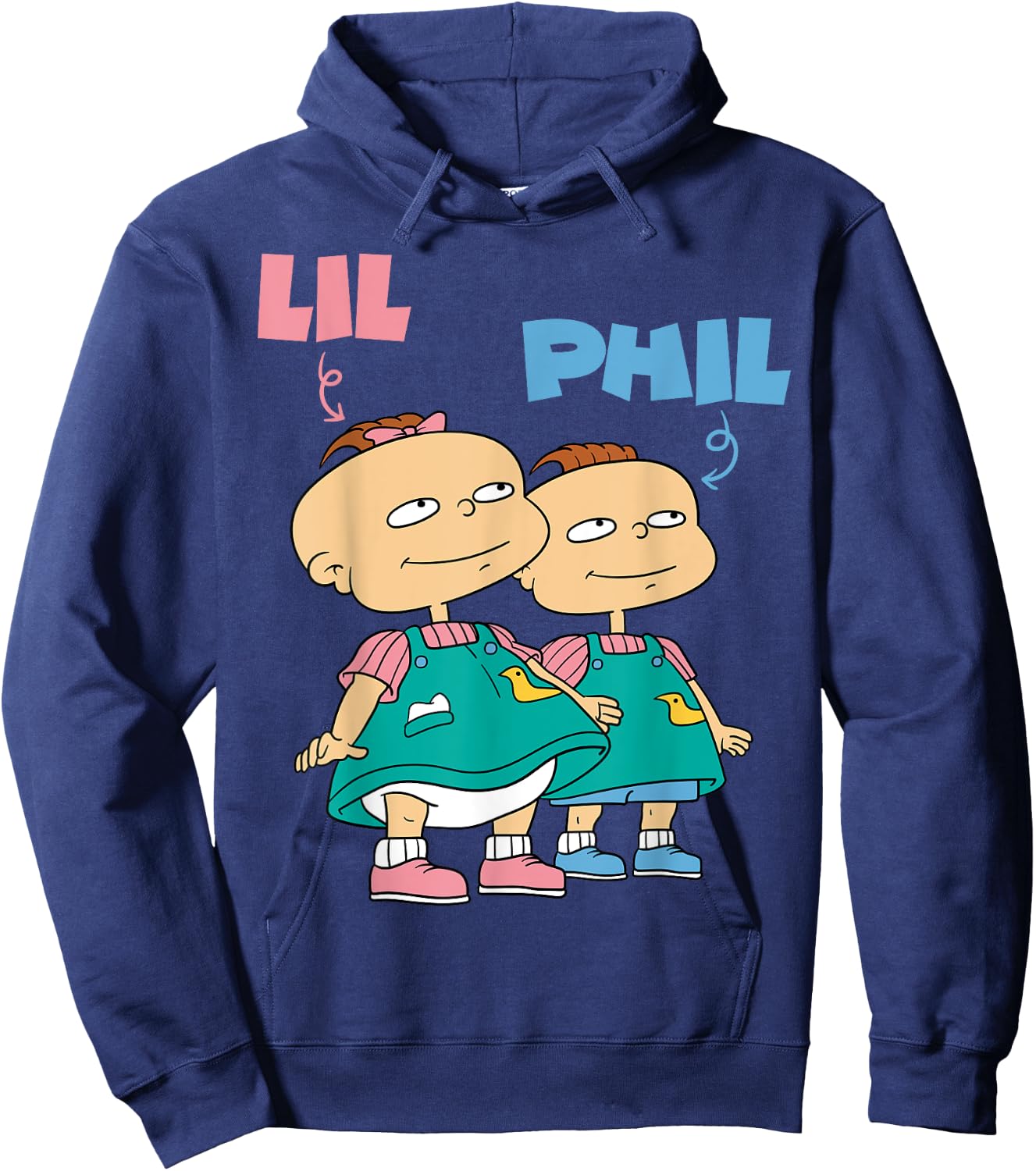 Mademark x Rugrats - Lil and Phil “The Deville’s” Twins Rugrats Hoodie - Hoodie | Navy